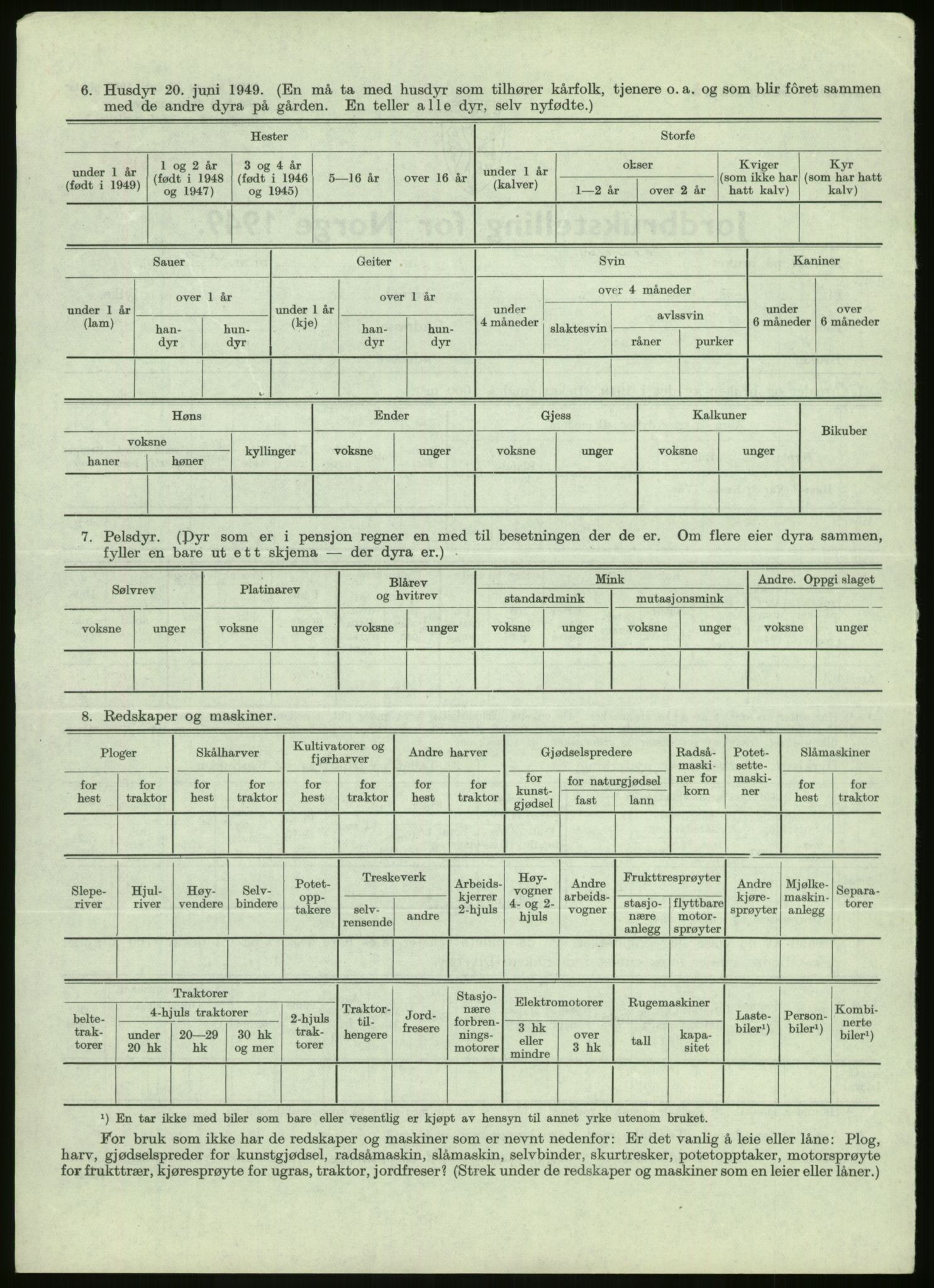 Statistisk sentralbyrå, Næringsøkonomiske emner, Jordbruk, skogbruk, jakt, fiske og fangst, AV/RA-S-2234/G/Gc/L0438: Troms: Salangen og Bardu, 1949, p. 43