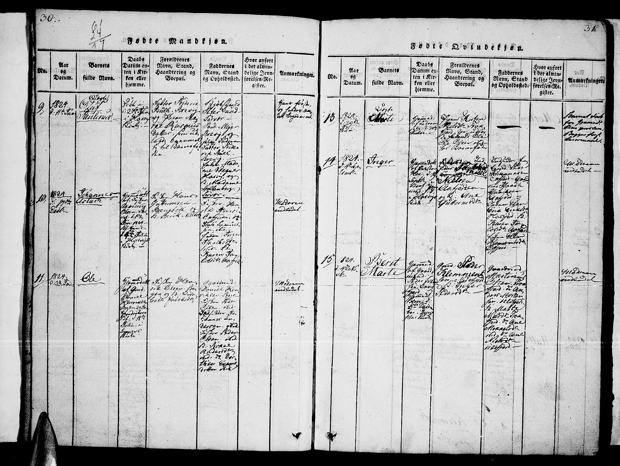 Loppa sokneprestkontor, AV/SATØ-S-1339/H/Hb/L0001klokker: Parish register (copy) no. 1, 1820-1849, p. 30-31