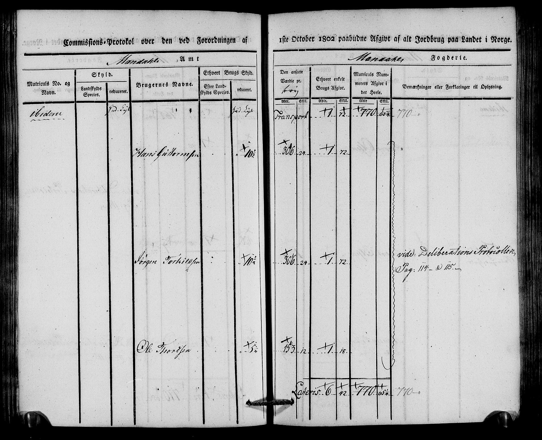 Rentekammeret inntil 1814, Realistisk ordnet avdeling, AV/RA-EA-4070/N/Ne/Nea/L0087: Mandal fogderi. Kommisjonsprotokoll "Nr. 1", for Holum, Halse, Harkmark, Øyslebø, Laudal og Finsland sogn, 1803, p. 162