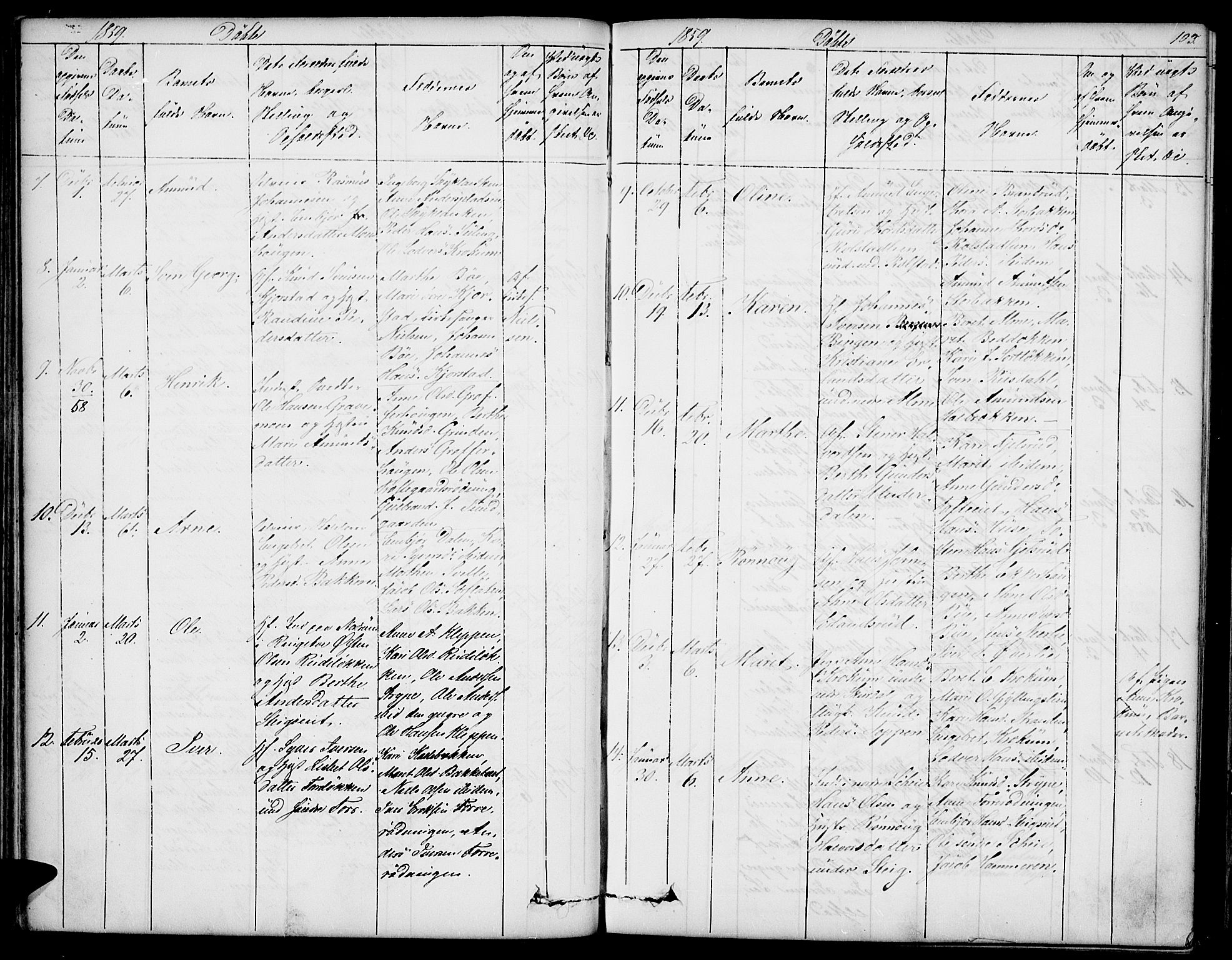 Sør-Fron prestekontor, AV/SAH-PREST-010/H/Ha/Hab/L0001: Parish register (copy) no. 1, 1844-1863, p. 103