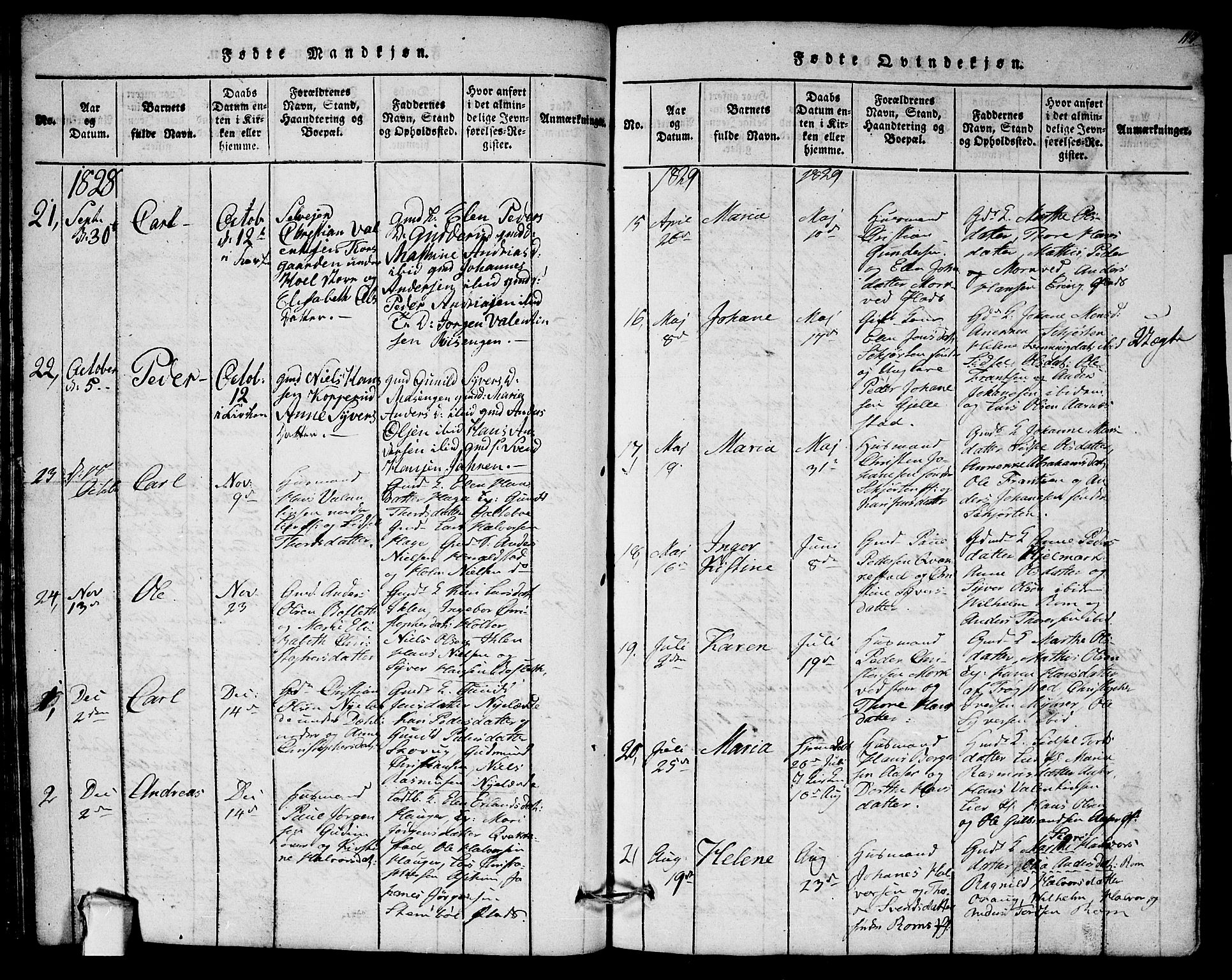 Askim prestekontor Kirkebøker, AV/SAO-A-10900/G/Ga/L0001: Parish register (copy) no. 1, 1817-1846, p. 116-117