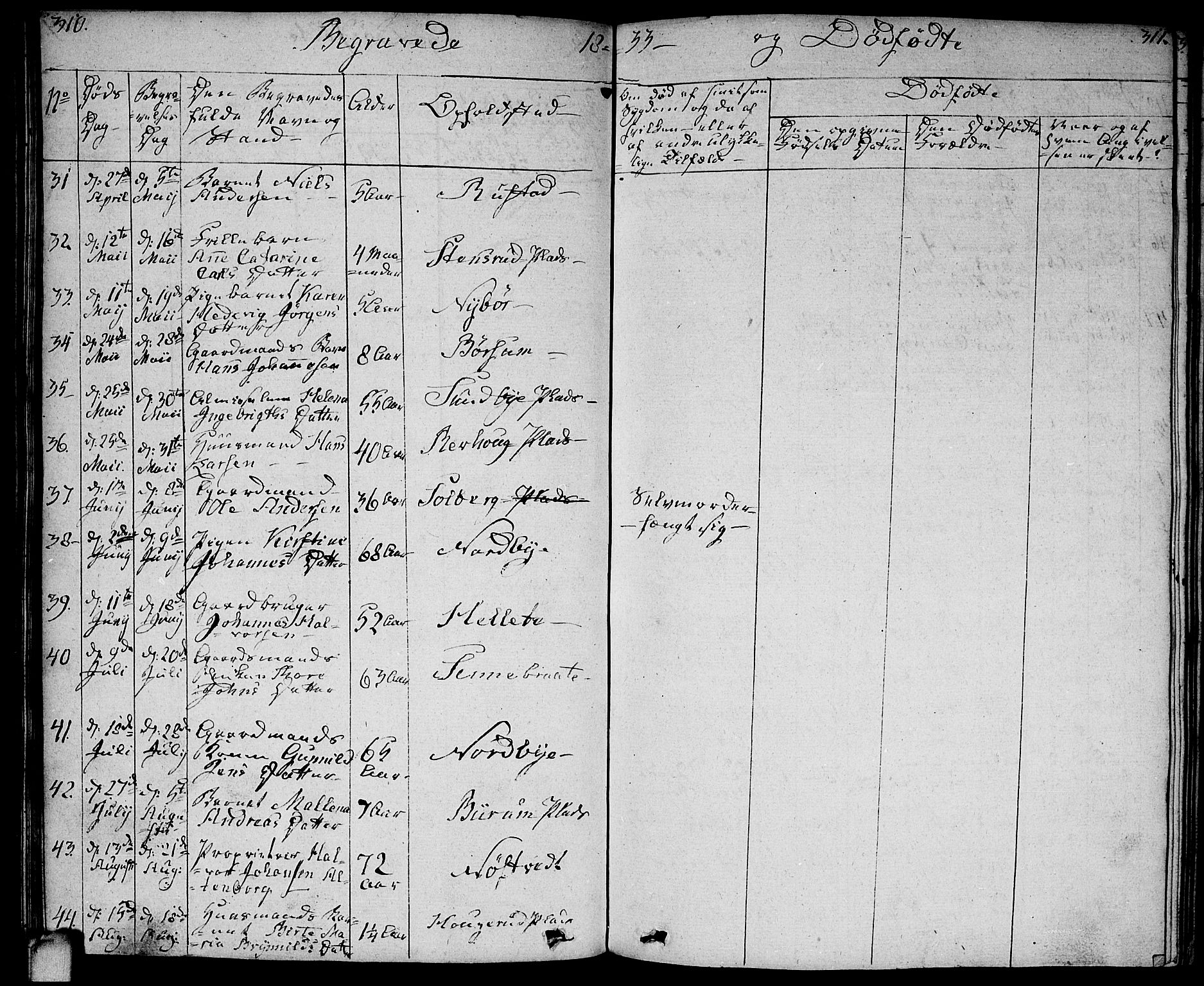 Ås prestekontor Kirkebøker, AV/SAO-A-10894/F/Fa/L0005: Parish register (official) no. I 5, 1827-1840, p. 310-311