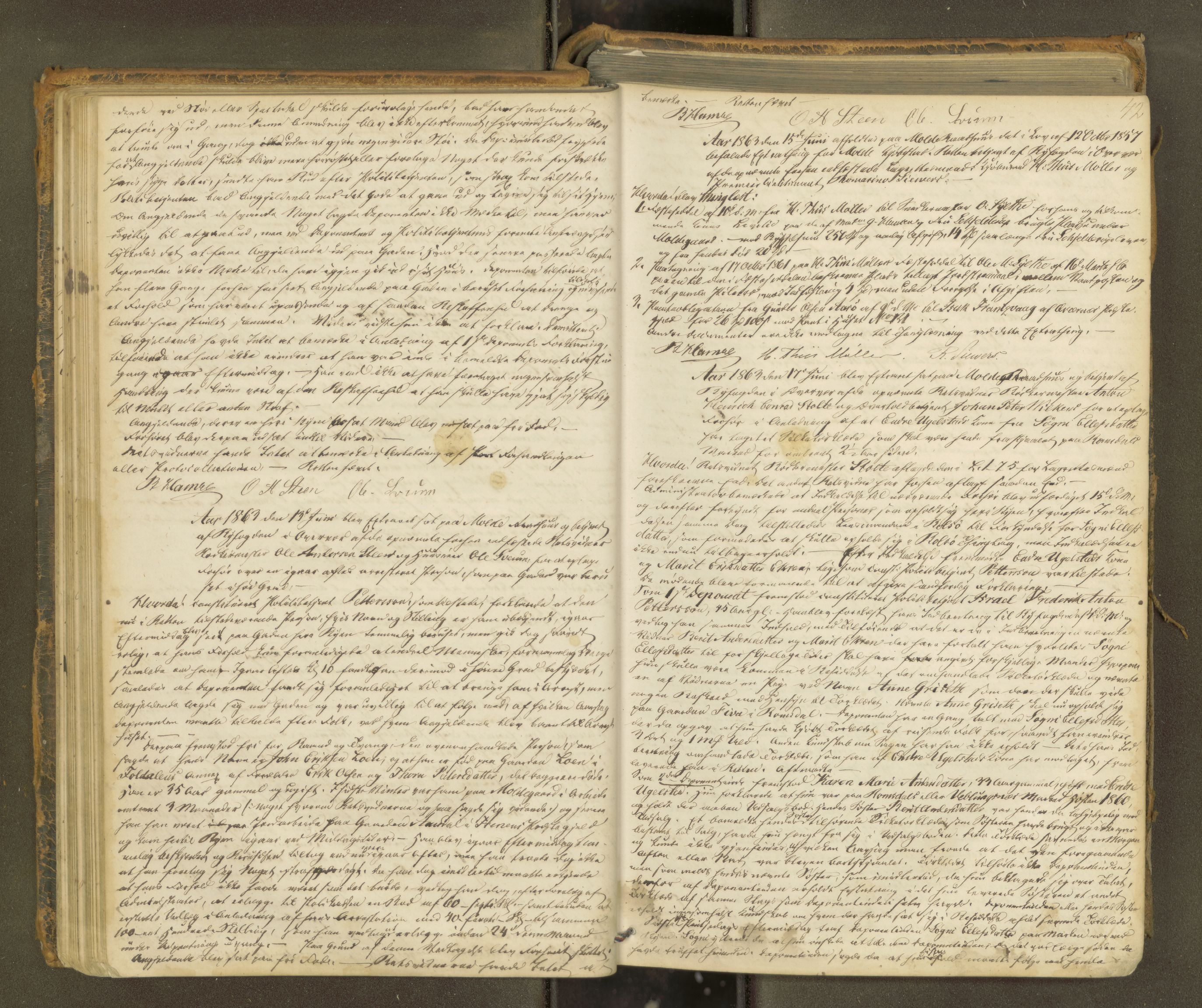 Molde byfogd, AV/SAT-A-0025/1/1A/L0010: Justisprotokoll, 1863-1869, p. 41b-42a