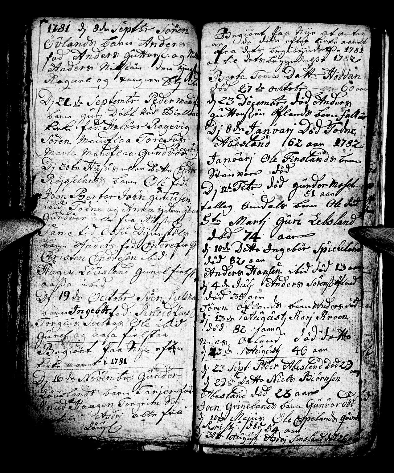 Bjelland sokneprestkontor, AV/SAK-1111-0005/F/Fb/Fbb/L0001: Parish register (copy) no. B 1, 1732-1782, p. 117