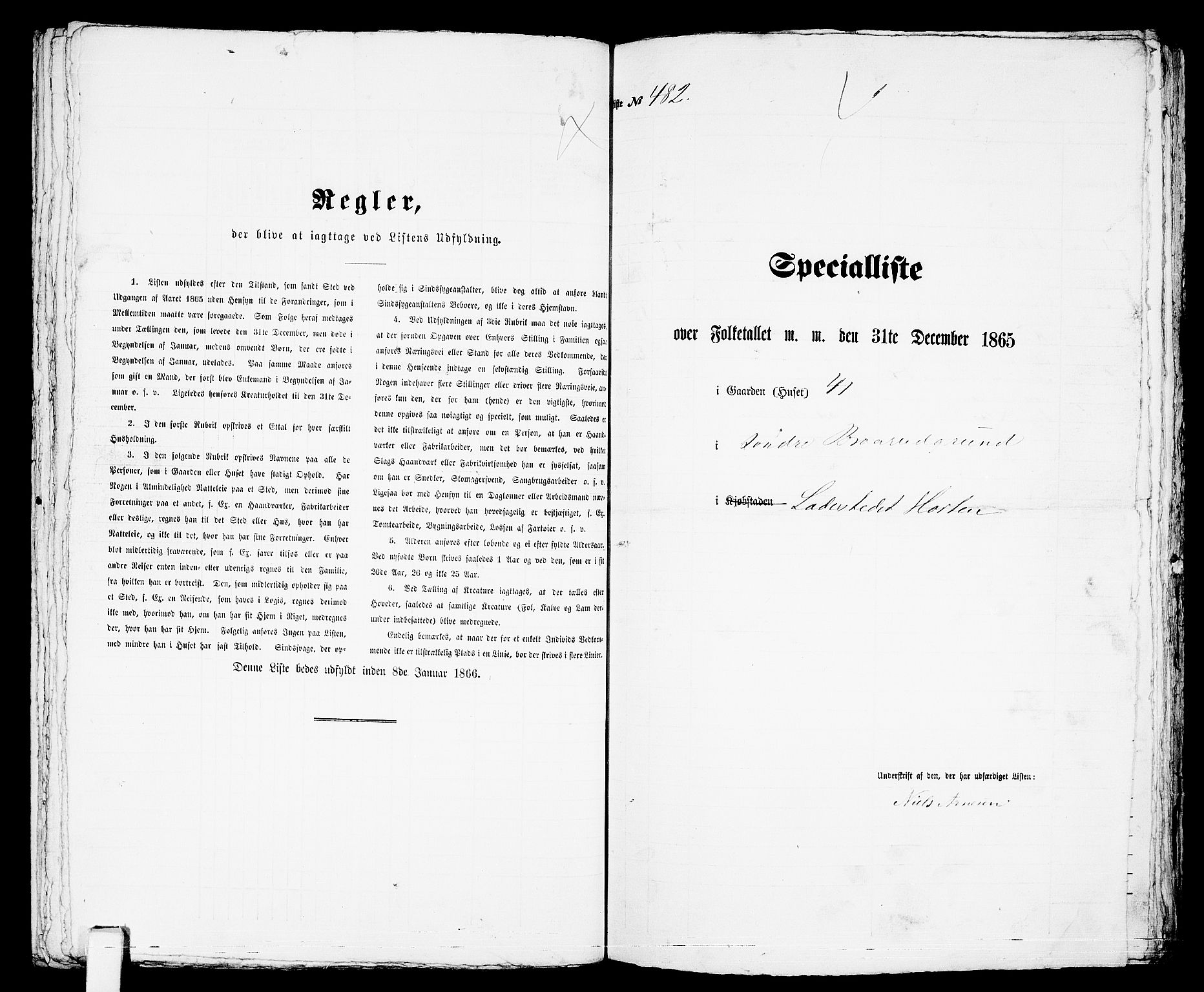 RA, 1865 census for Horten, 1865, p. 1007