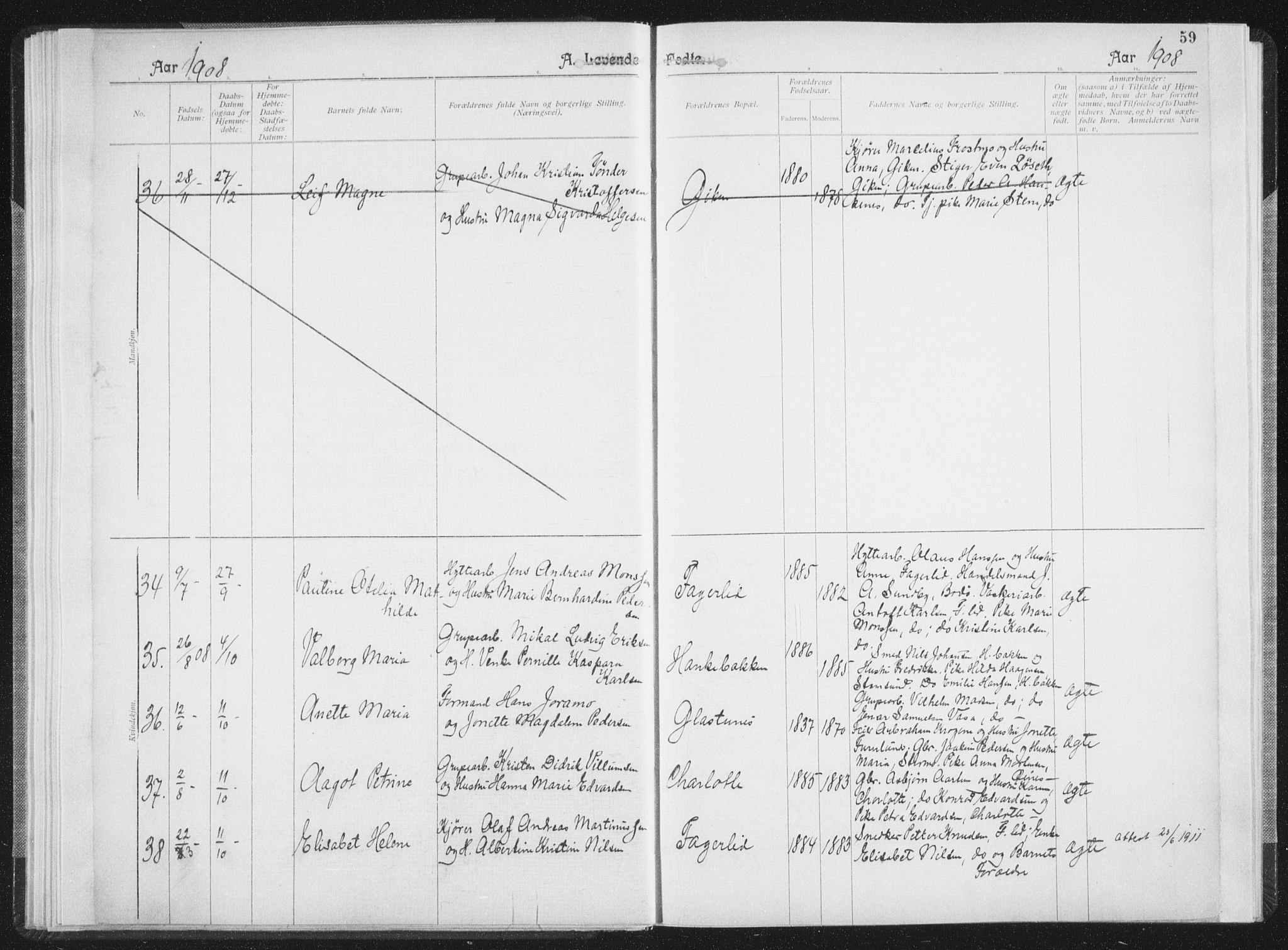 Ministerialprotokoller, klokkerbøker og fødselsregistre - Nordland, AV/SAT-A-1459/850/L0711: Curate's parish register no. 850B01, 1902-1915, p. 59