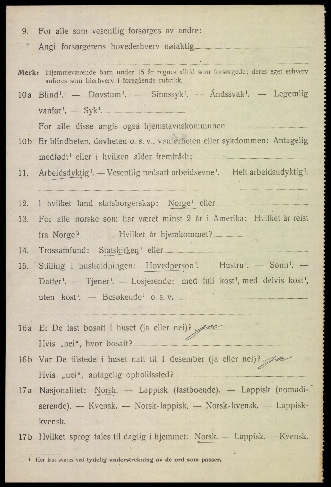 SAT, 1920 census for Tjeldsund, 1920, p. 3229