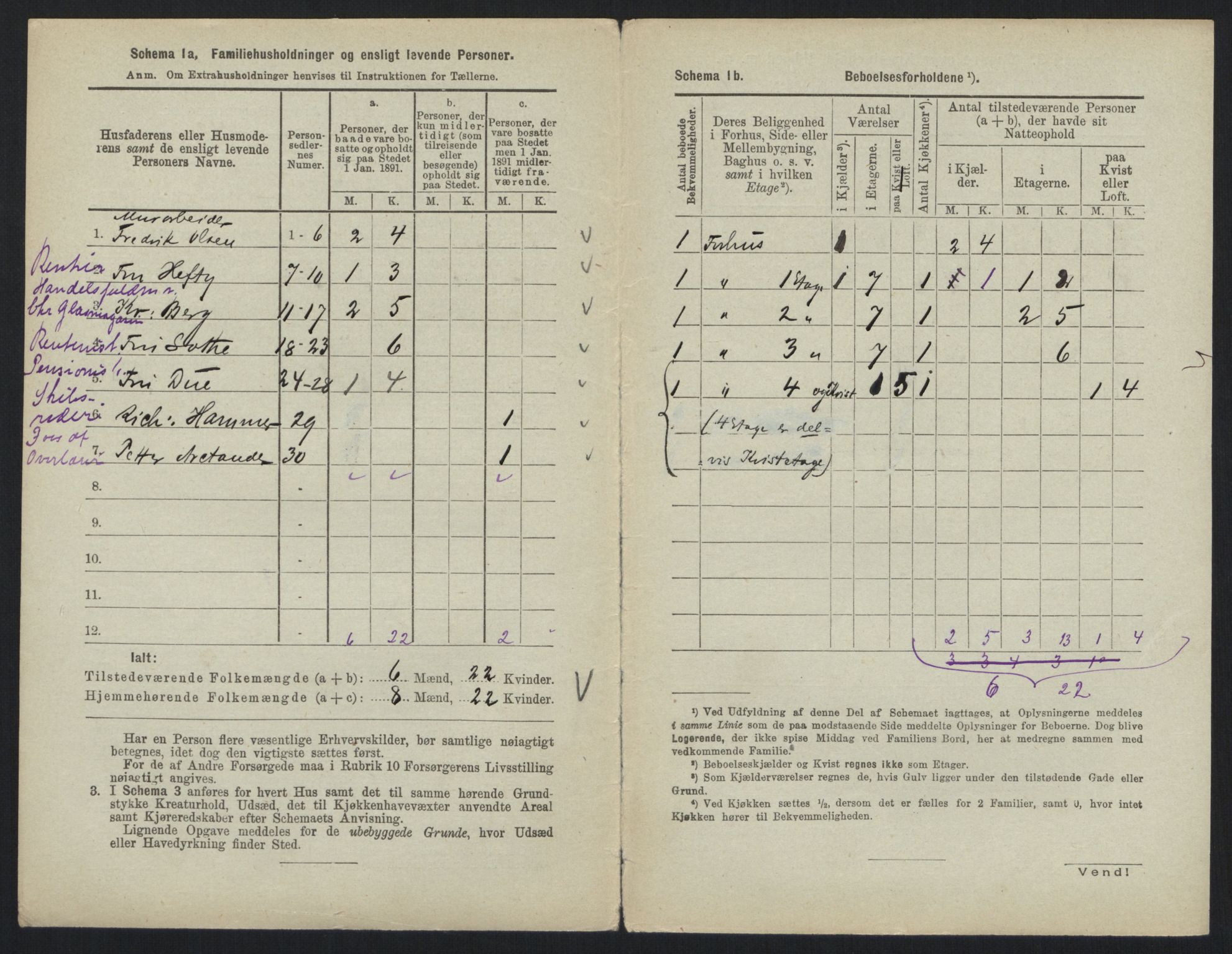 RA, 1891 census for 0301 Kristiania, 1891, p. 39614