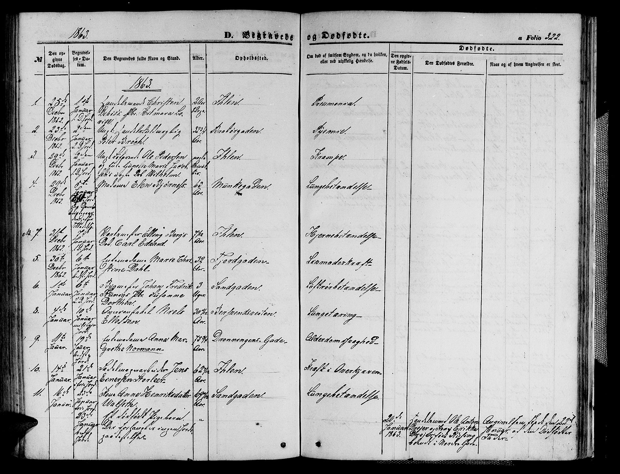 Ministerialprotokoller, klokkerbøker og fødselsregistre - Sør-Trøndelag, SAT/A-1456/602/L0139: Parish register (copy) no. 602C07, 1859-1864, p. 322