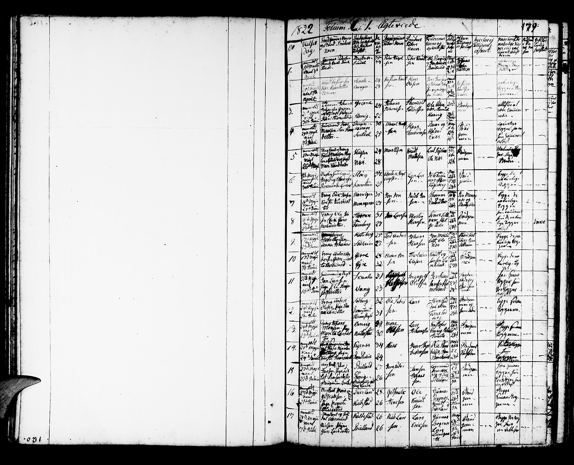 Kvinnherad sokneprestembete, SAB/A-76401/H/Haa: Parish register (official) no. A 5, 1811-1835, p. 179