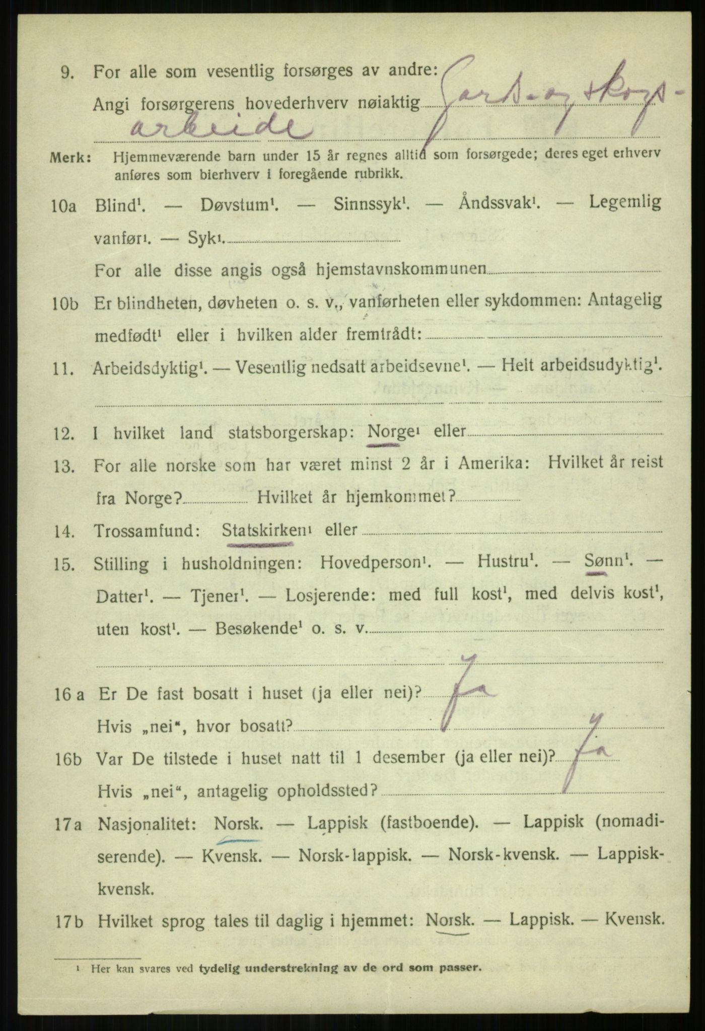 SATØ, 1920 census for Målselv, 1920, p. 2806