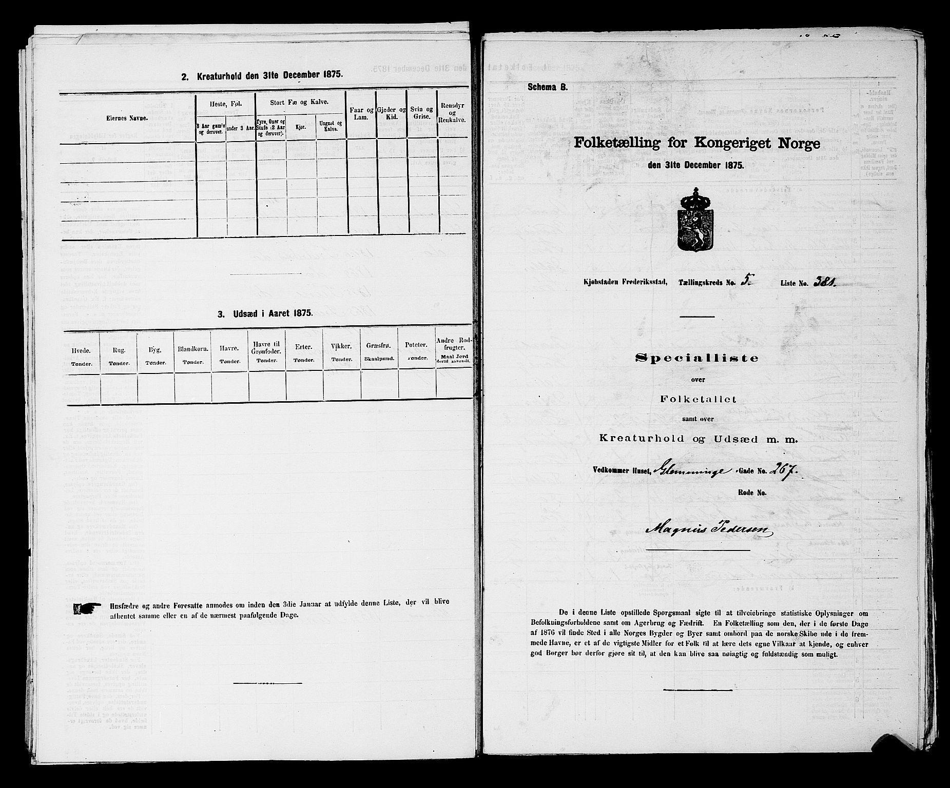RA, 1875 census for 0103B Fredrikstad/Fredrikstad, 1875, p. 893