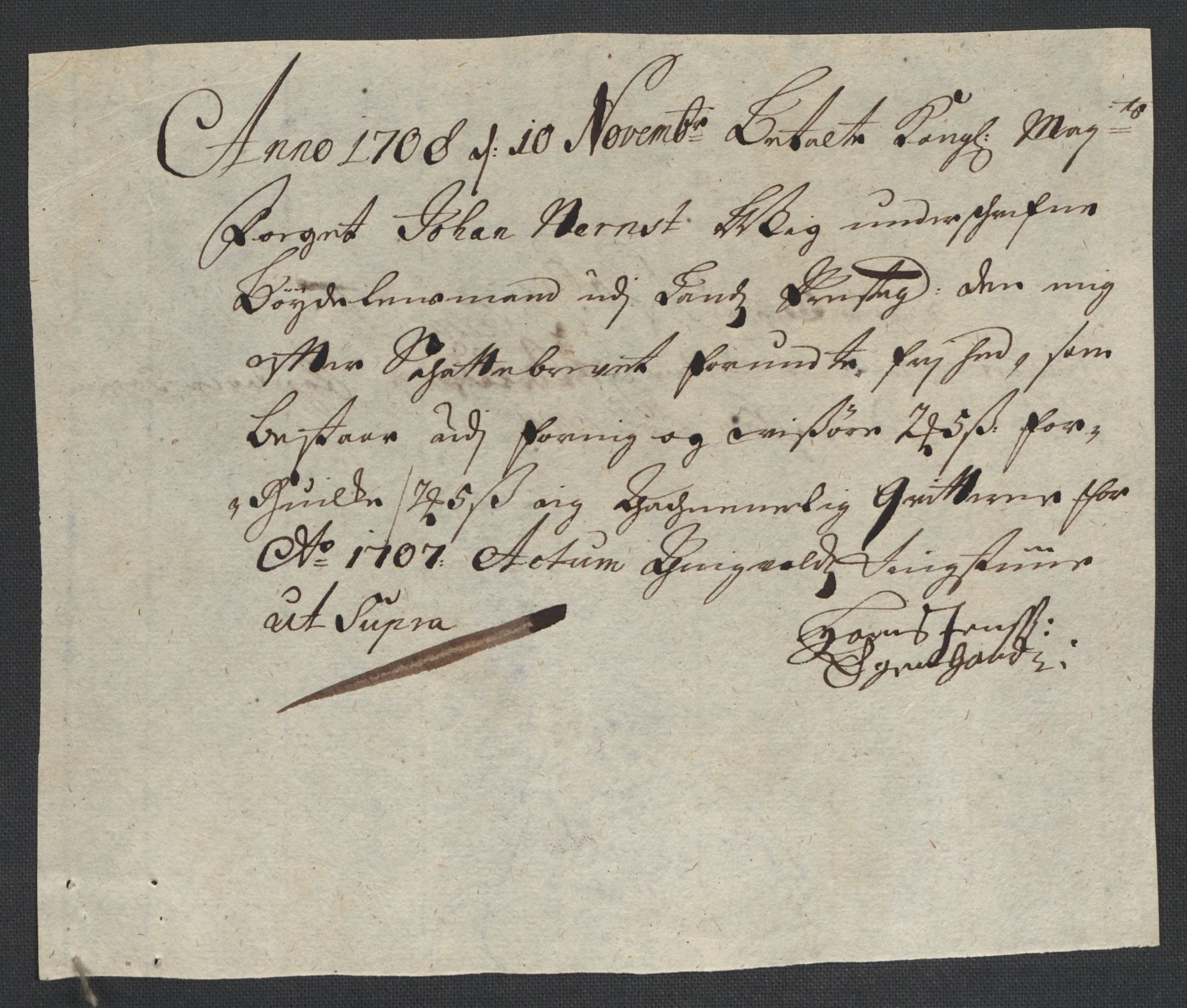 Rentekammeret inntil 1814, Reviderte regnskaper, Fogderegnskap, AV/RA-EA-4092/R18/L1305: Fogderegnskap Hadeland, Toten og Valdres, 1707-1708, p. 455