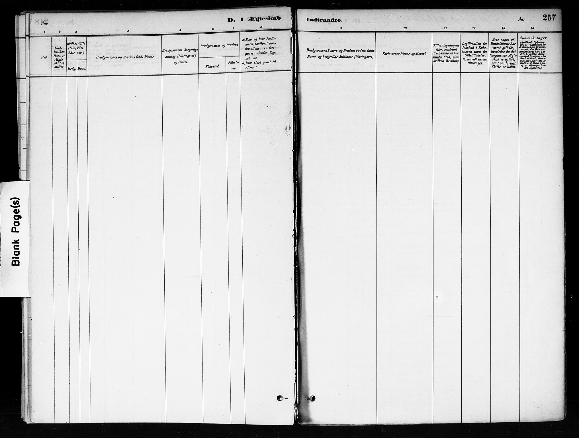 Røyken kirkebøker, SAKO/A-241/F/Fa/L0008: Parish register (official) no. 8, 1880-1897, p. 257