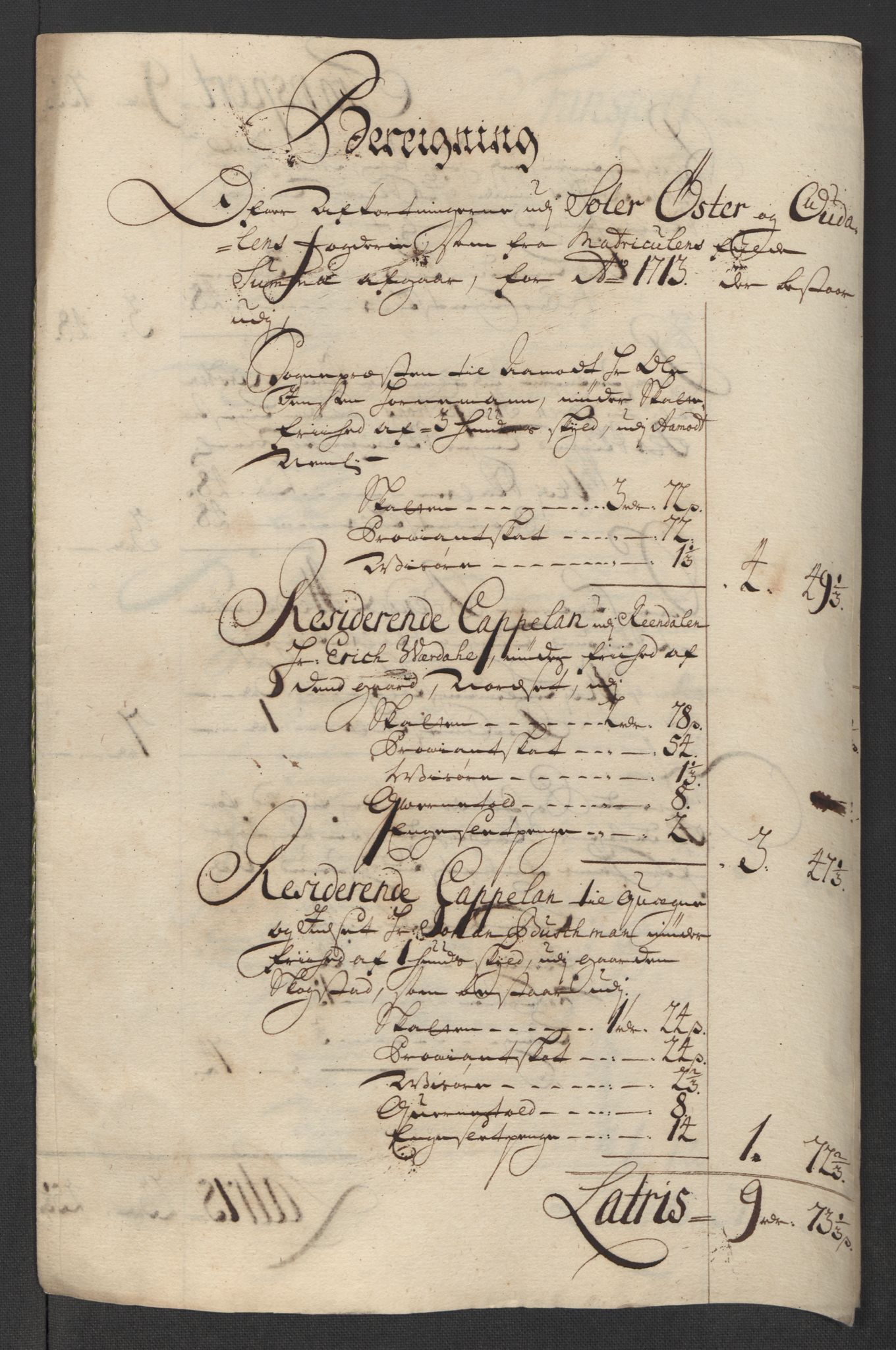 Rentekammeret inntil 1814, Reviderte regnskaper, Fogderegnskap, RA/EA-4092/R13/L0850: Fogderegnskap Solør, Odal og Østerdal, 1713, p. 388