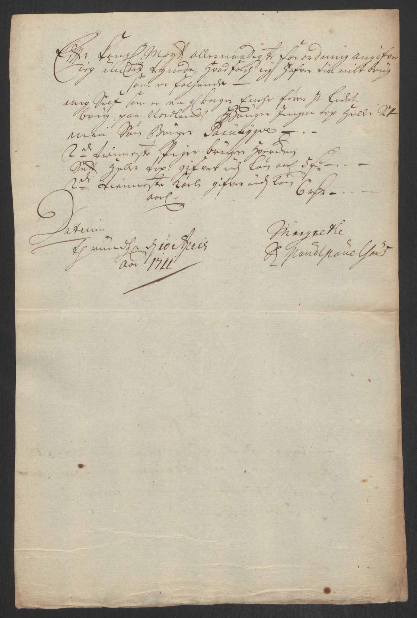 Rentekammeret inntil 1814, Reviderte regnskaper, Byregnskaper, AV/RA-EA-4066/R/Rs/L0507: [S3] Kontribusjonsregnskap, 1699-1711, p. 571