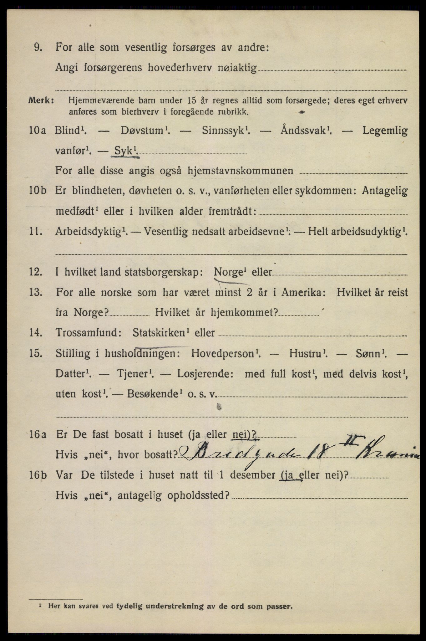 SAO, 1920 census for Kristiania, 1920, p. 238742