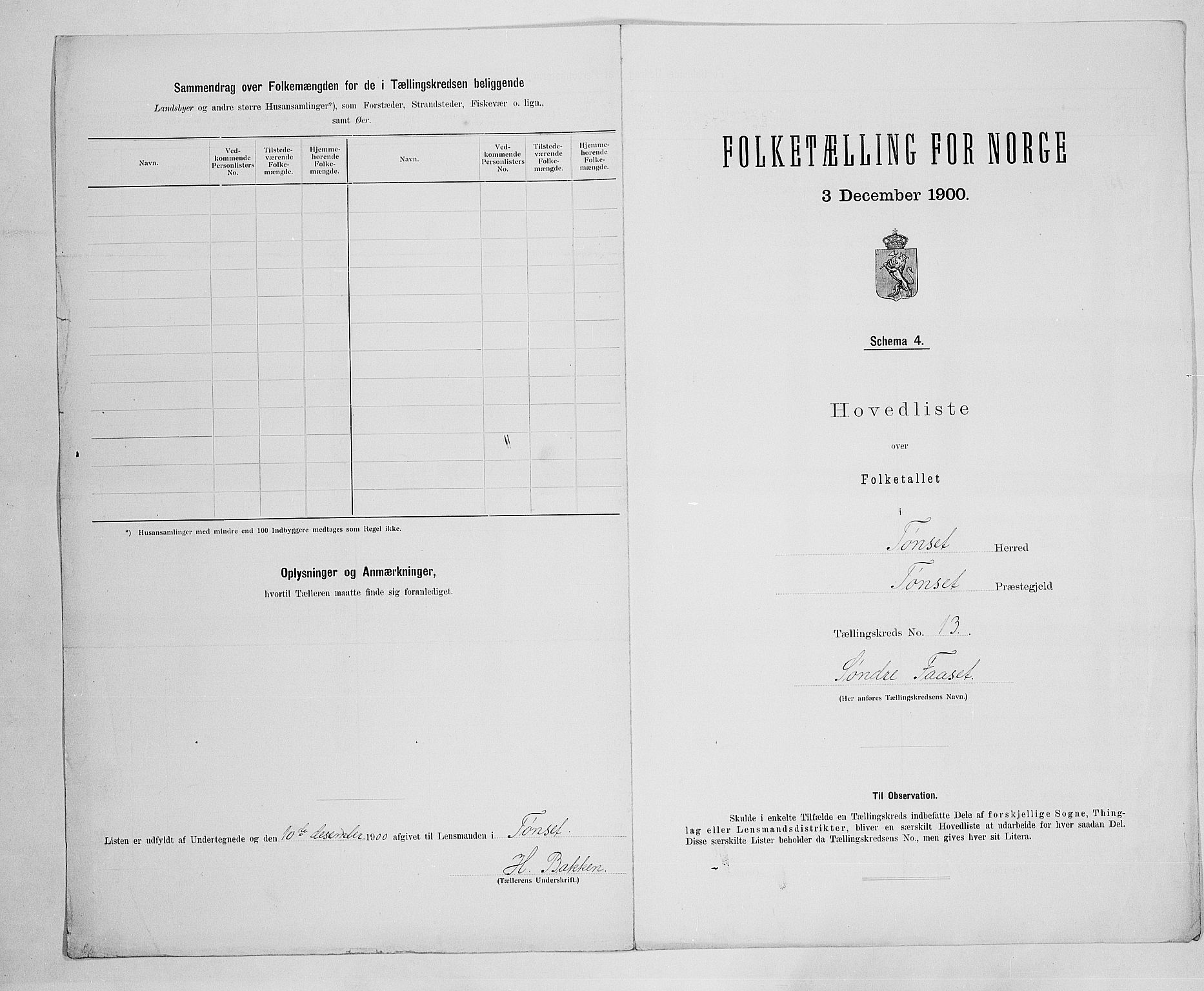 SAH, 1900 census for Tynset, 1900, p. 43