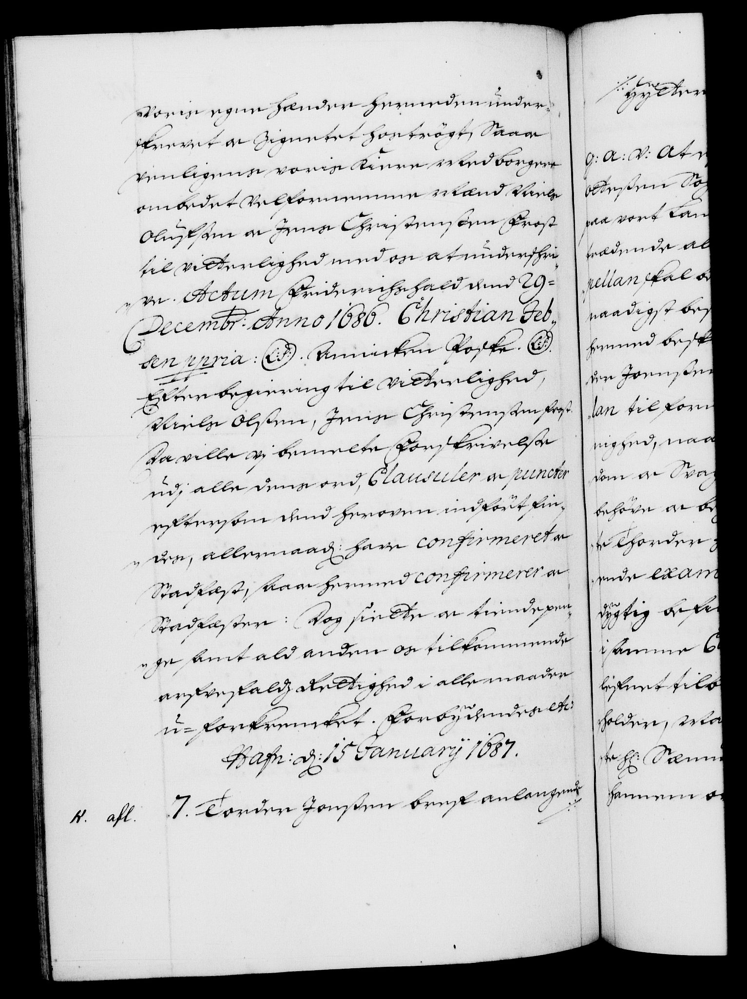 Danske Kanselli 1572-1799, AV/RA-EA-3023/F/Fc/Fca/Fcaa/L0014: Norske registre (mikrofilm), 1685-1687, p. 403b