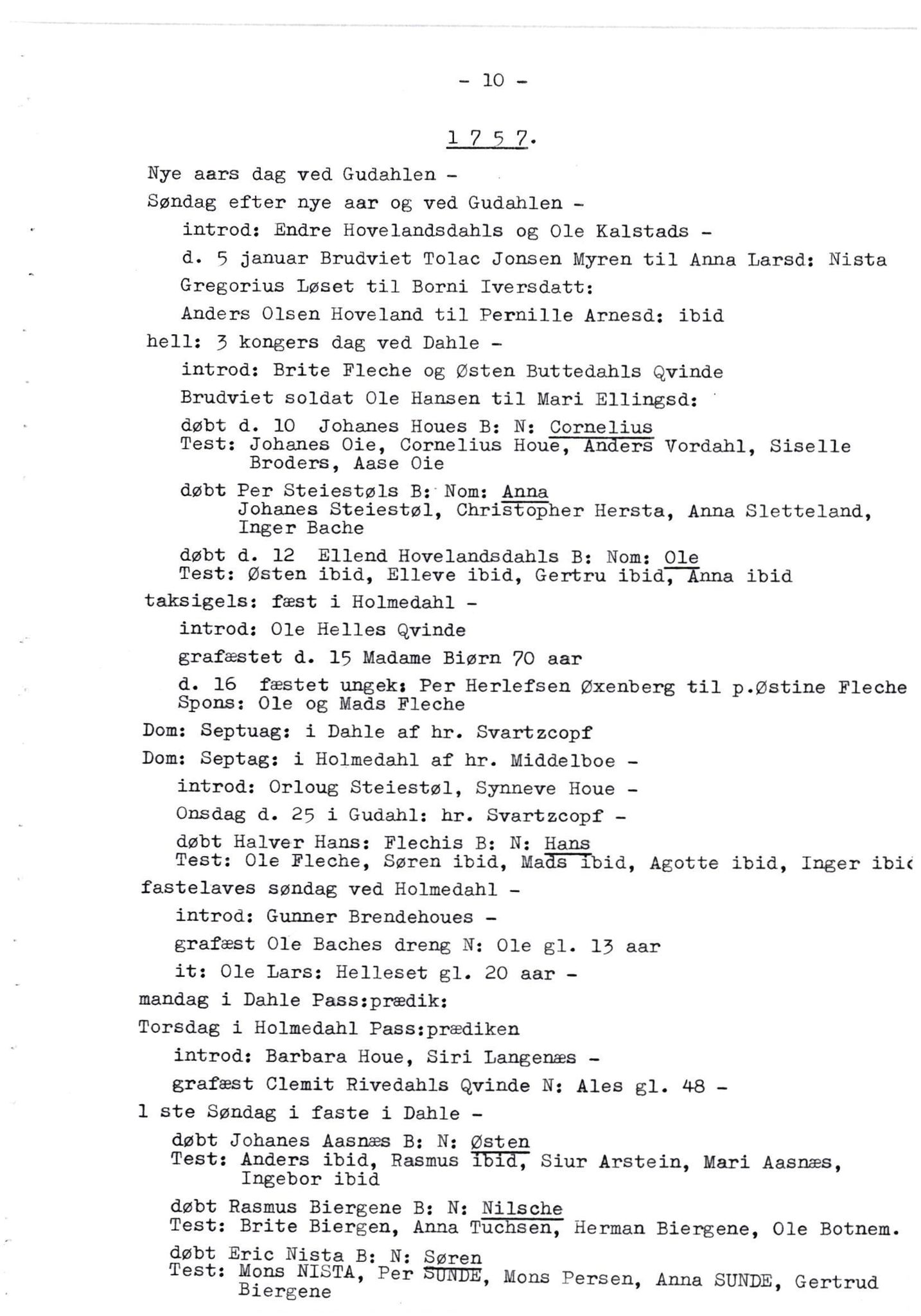 Samling av fulltekstavskrifter, SAB/FULLTEKST/B/14/0010: Fjaler sokneprestembete, ministerialbok nr. A 1, 1755-1778, p. 11