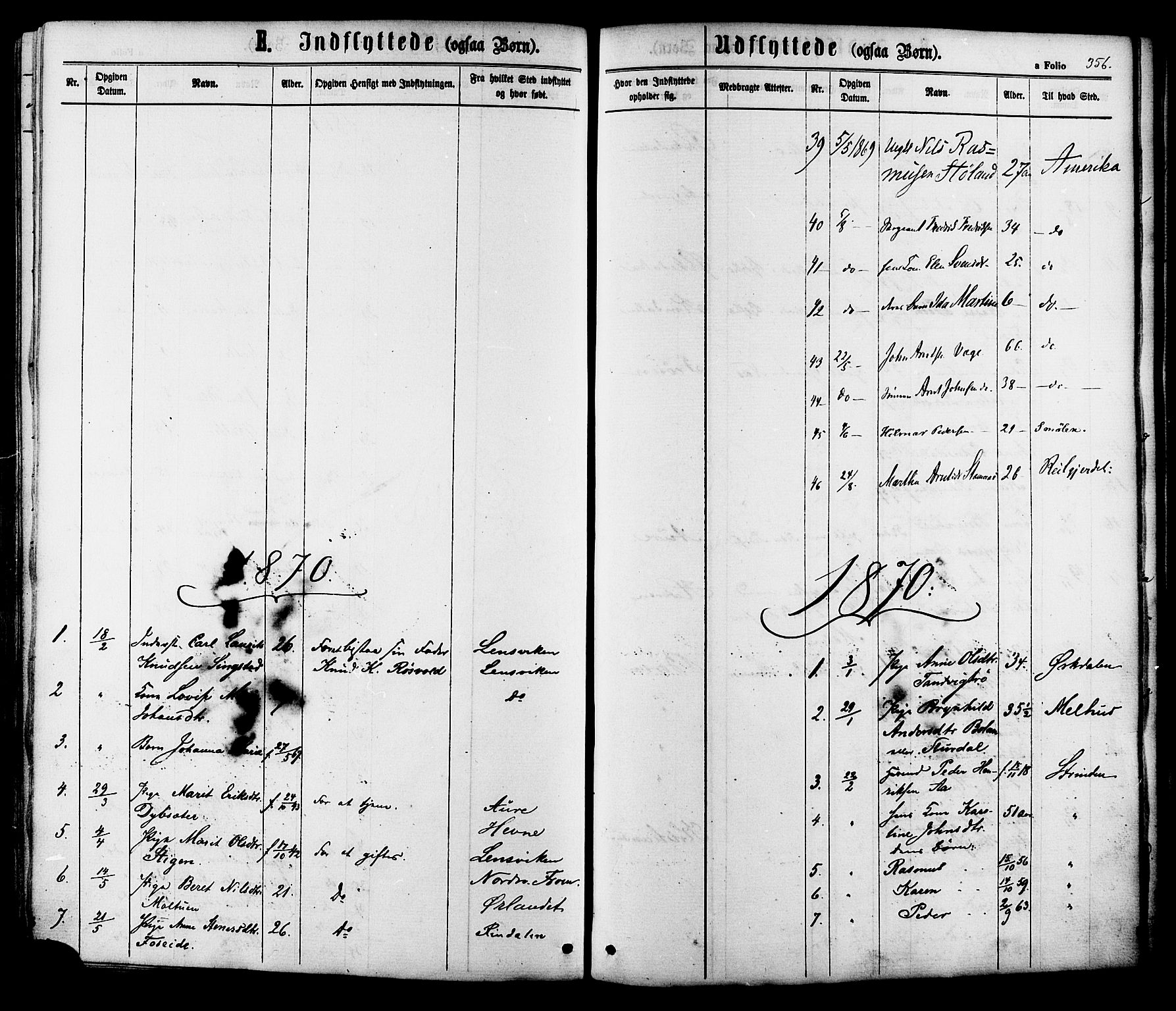 Ministerialprotokoller, klokkerbøker og fødselsregistre - Sør-Trøndelag, SAT/A-1456/630/L0495: Parish register (official) no. 630A08, 1868-1878, p. 356