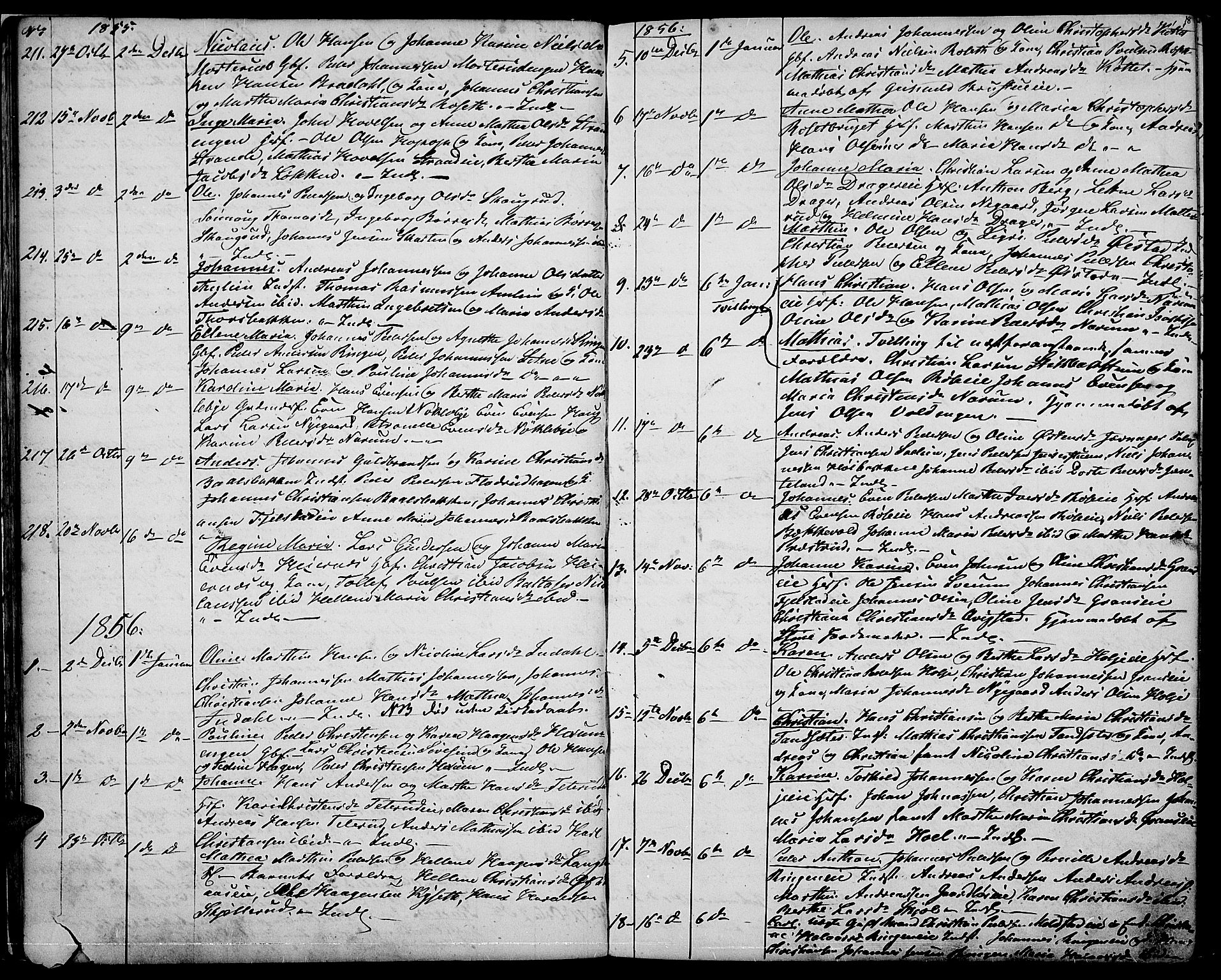 Vestre Toten prestekontor, SAH/PREST-108/H/Ha/Hab/L0005: Parish register (copy) no. 5, 1854-1870, p. 18