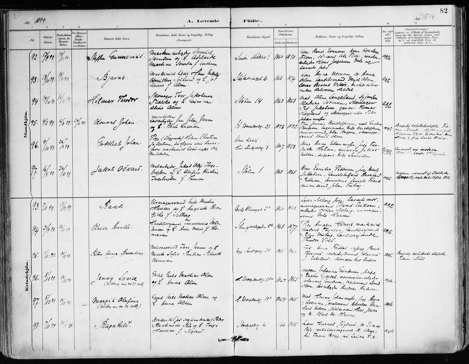 Mariakirken Sokneprestembete, AV/SAB-A-76901/H/Haa/L0008: Parish register (official) no. A 8, 1893-1942, p. 82