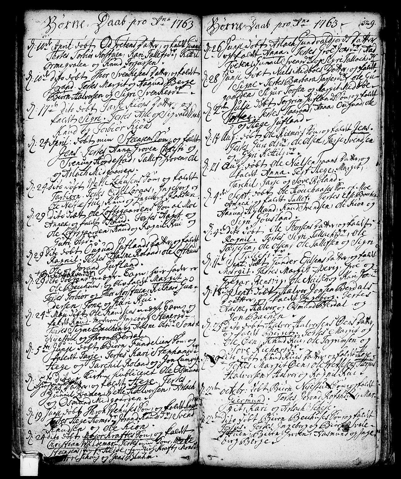 Vinje kirkebøker, SAKO/A-312/F/Fa/L0001: Parish register (official) no. I 1, 1717-1766, p. 129