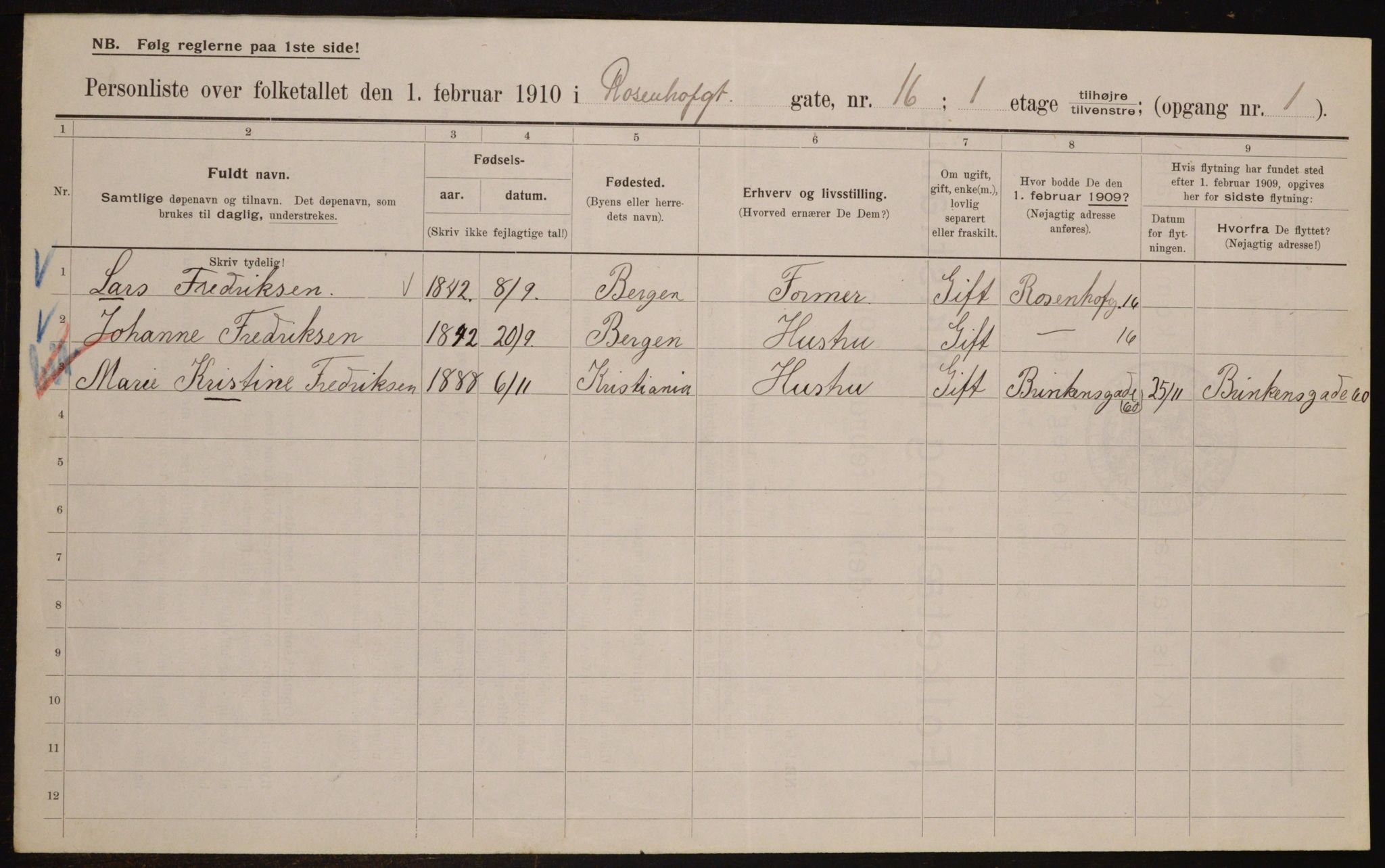 OBA, Municipal Census 1910 for Kristiania, 1910, p. 80074