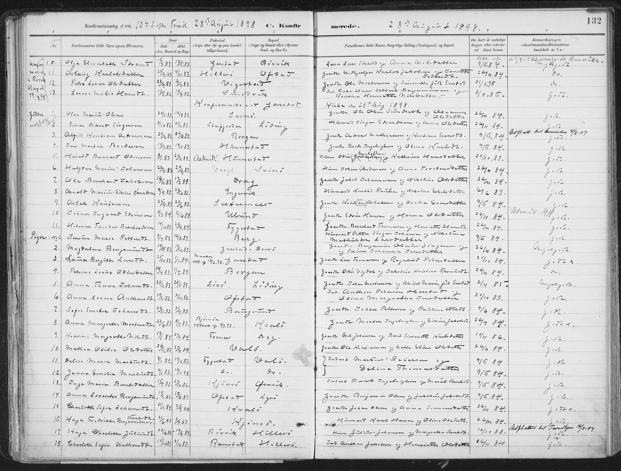 Ministerialprotokoller, klokkerbøker og fødselsregistre - Nord-Trøndelag, SAT/A-1458/786/L0687: Parish register (official) no. 786A03, 1888-1898, p. 132