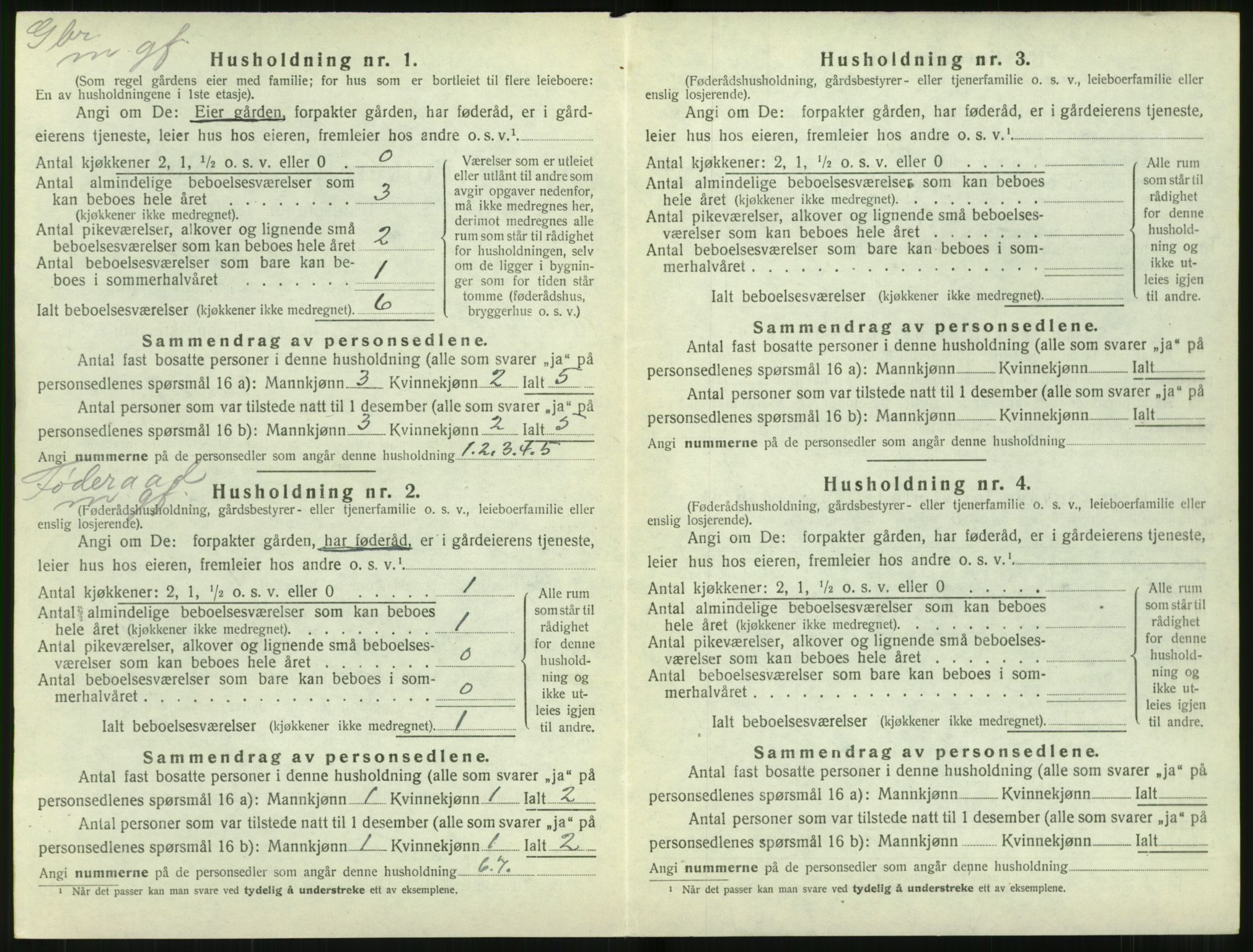 SAT, 1920 census for Stranda, 1920, p. 510