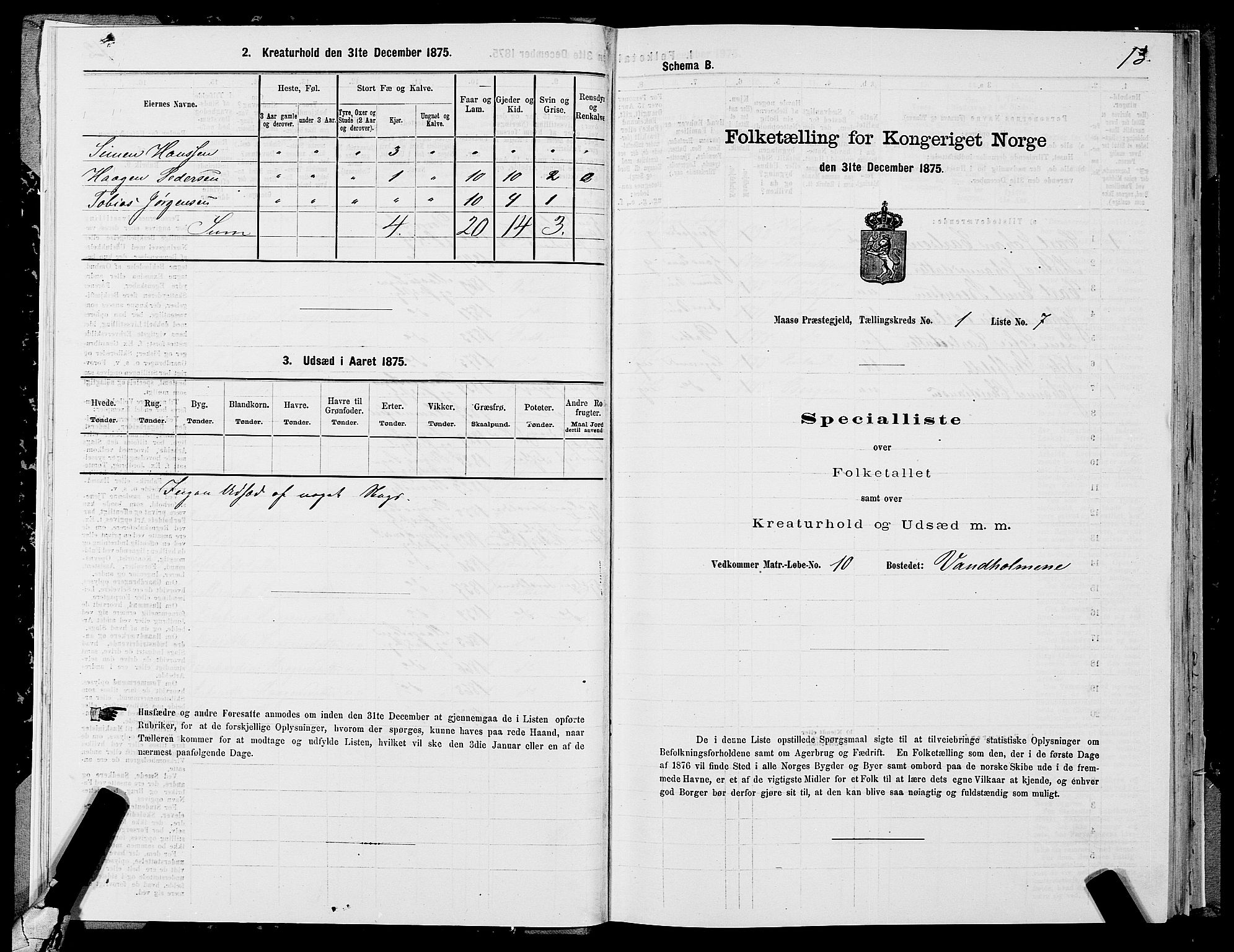 SATØ, 1875 census for 2018P Måsøy, 1875, p. 1013