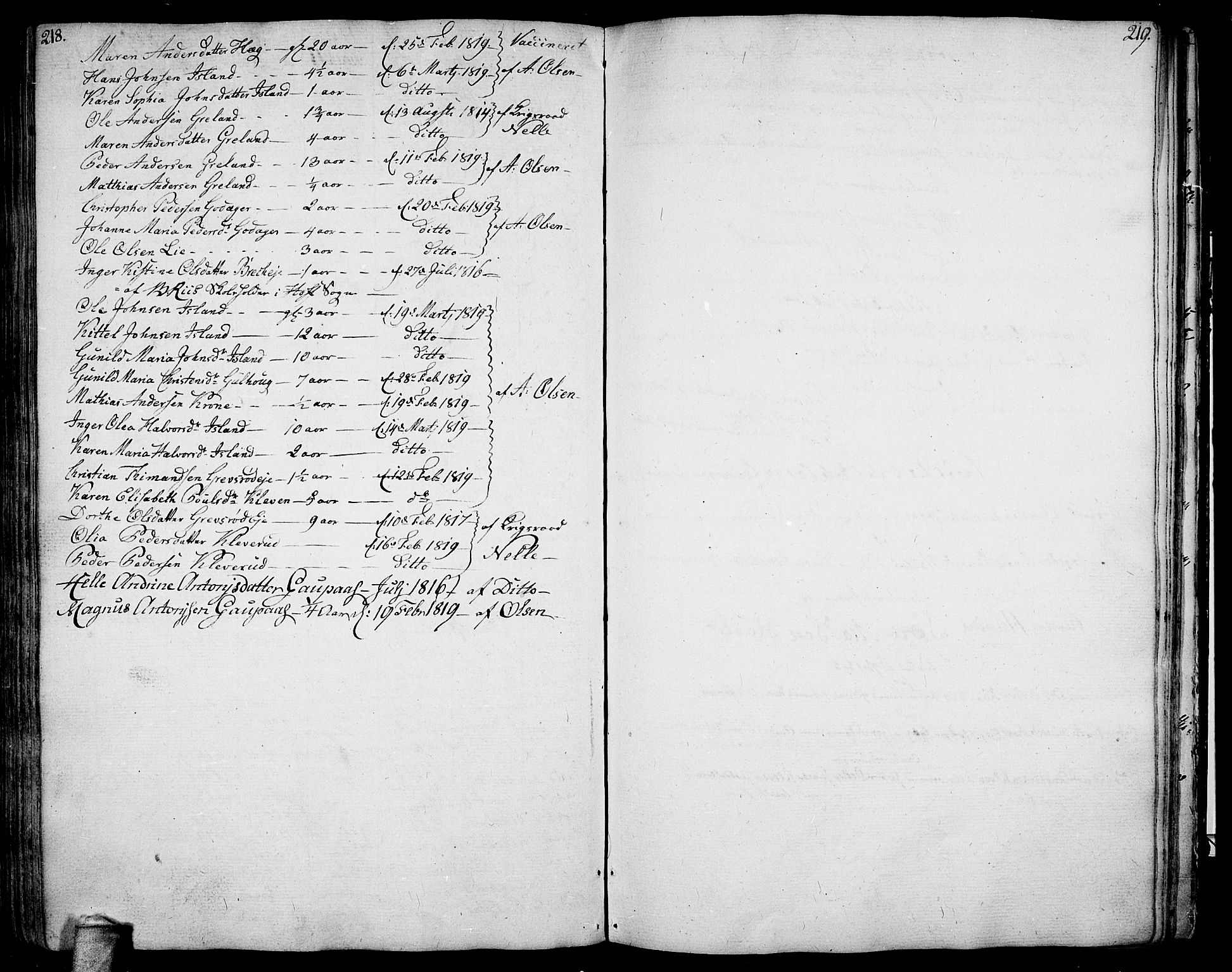 Botne kirkebøker, SAKO/A-340/F/Fa/L0003: Parish register (official) no. I 3 /1, 1792-1844, p. 218-219
