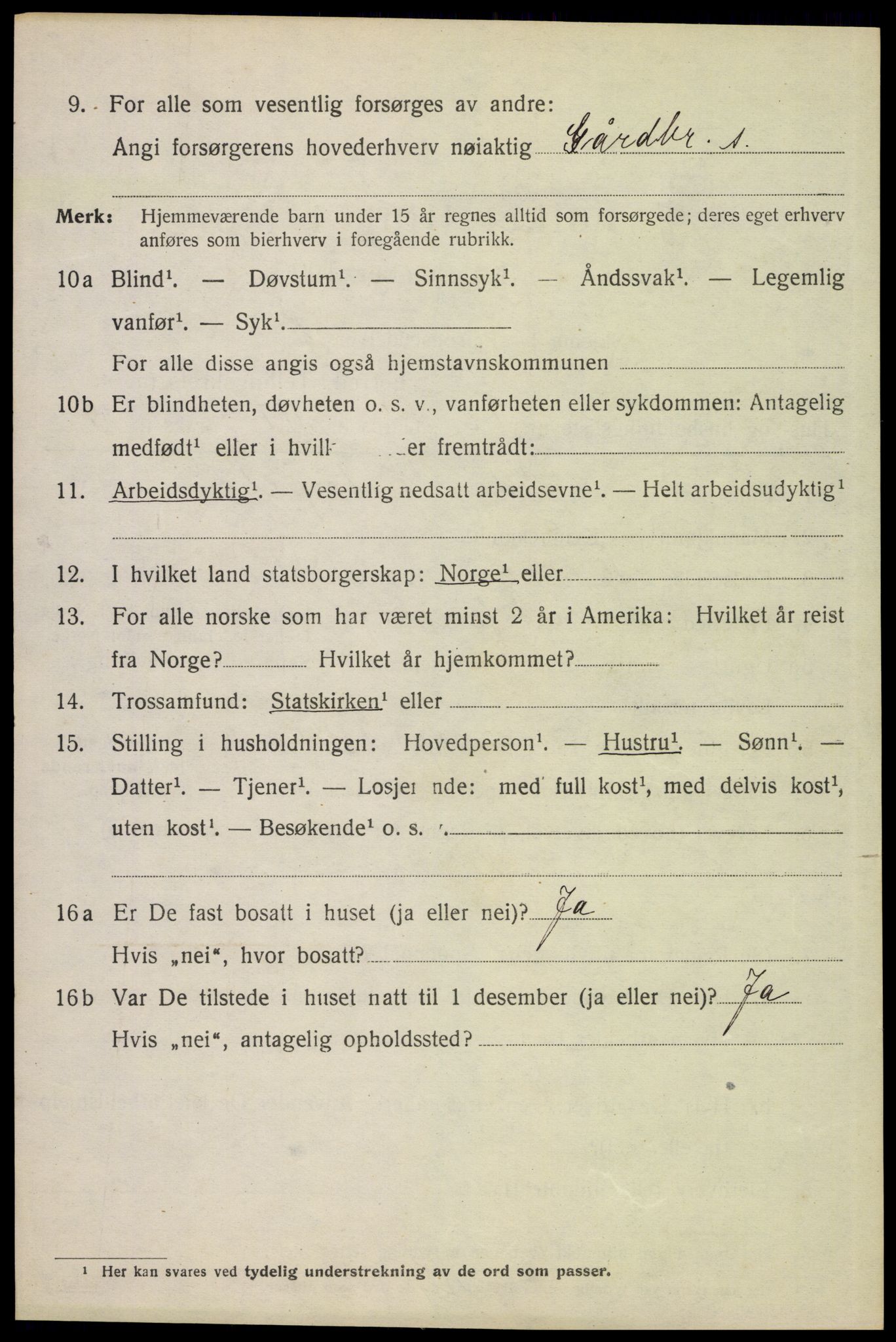 SAH, 1920 census for Åsnes, 1920, p. 3383