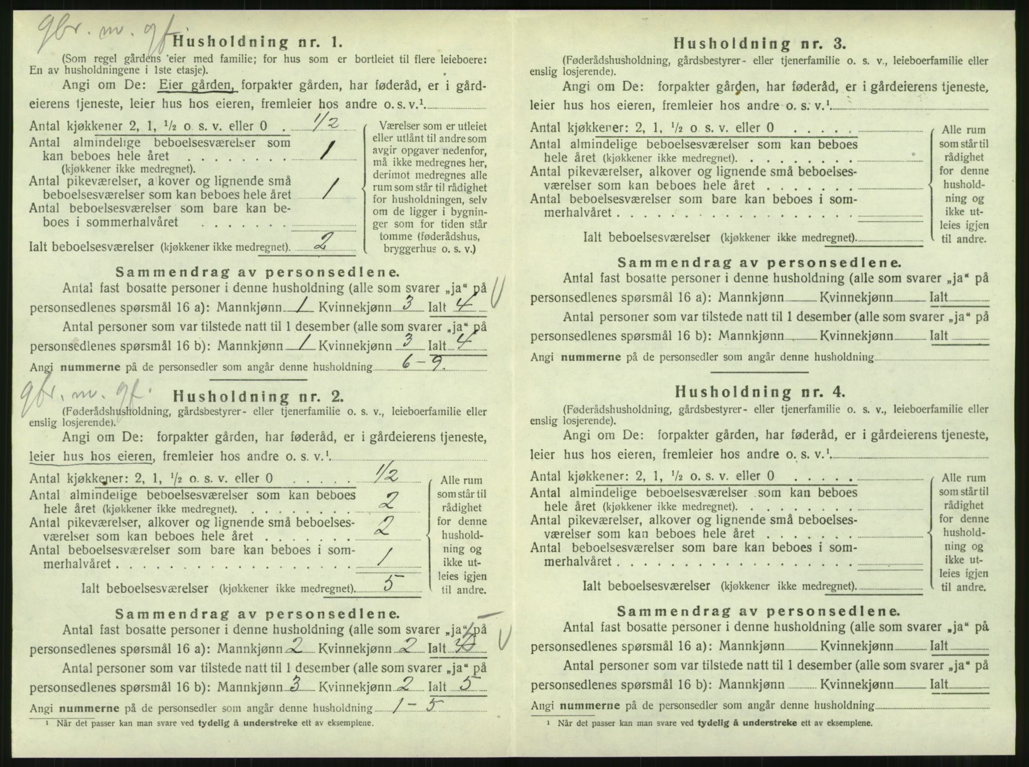 SAT, 1920 census for Hattfjelldal, 1920, p. 119