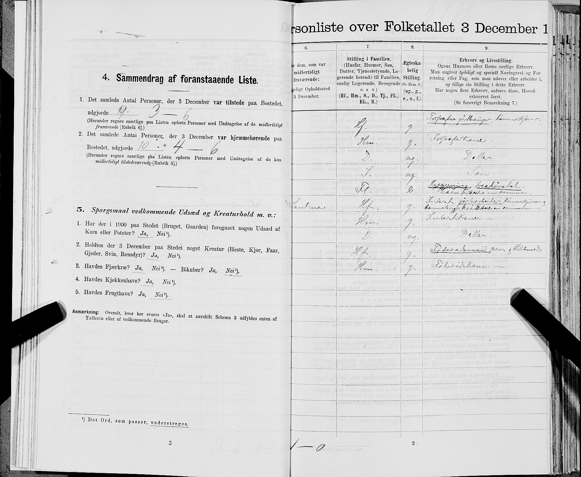 SAT, 1900 census for Lierne, 1900, p. 40