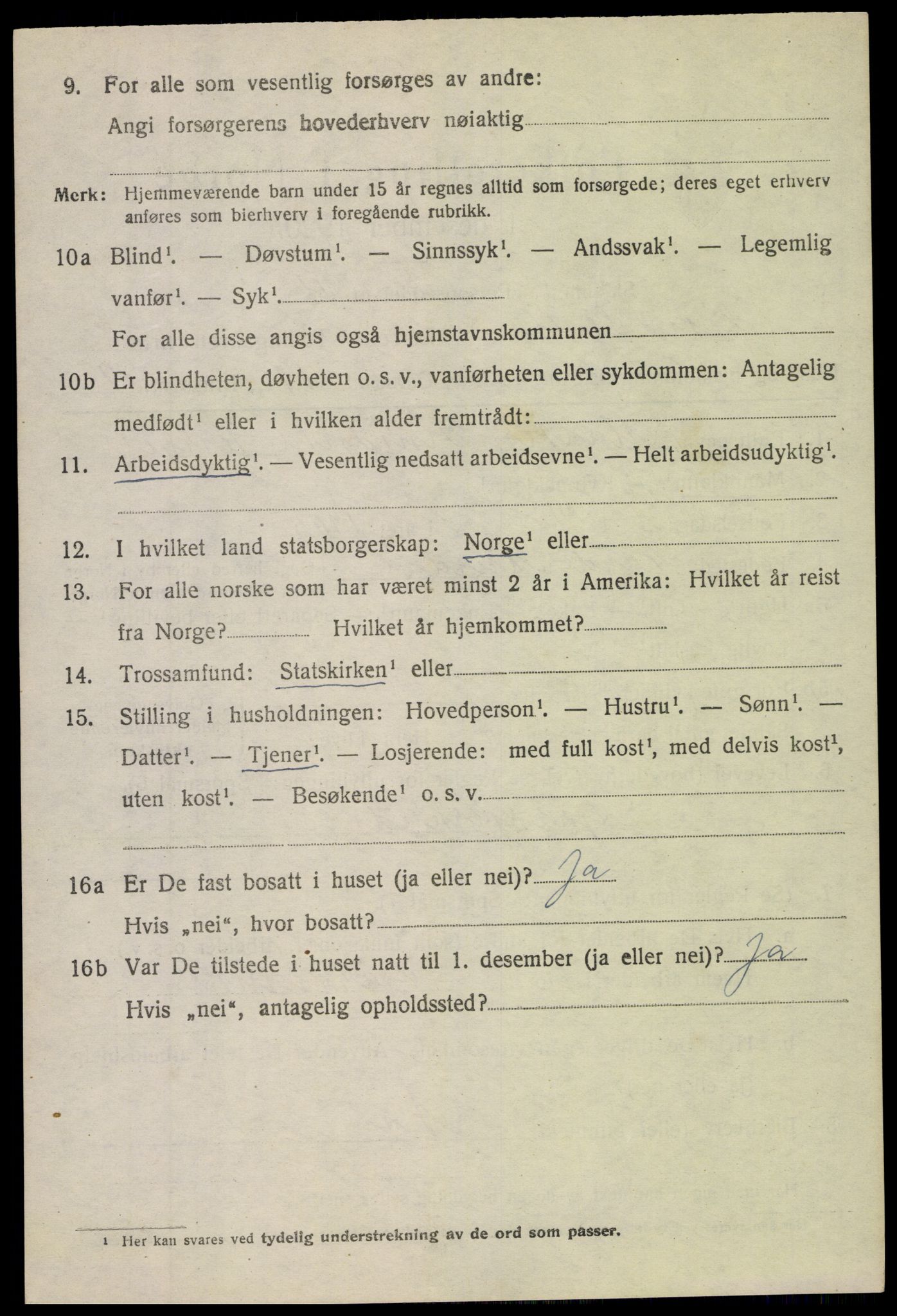 SAH, 1920 census for Øystre Slidre, 1920, p. 5878