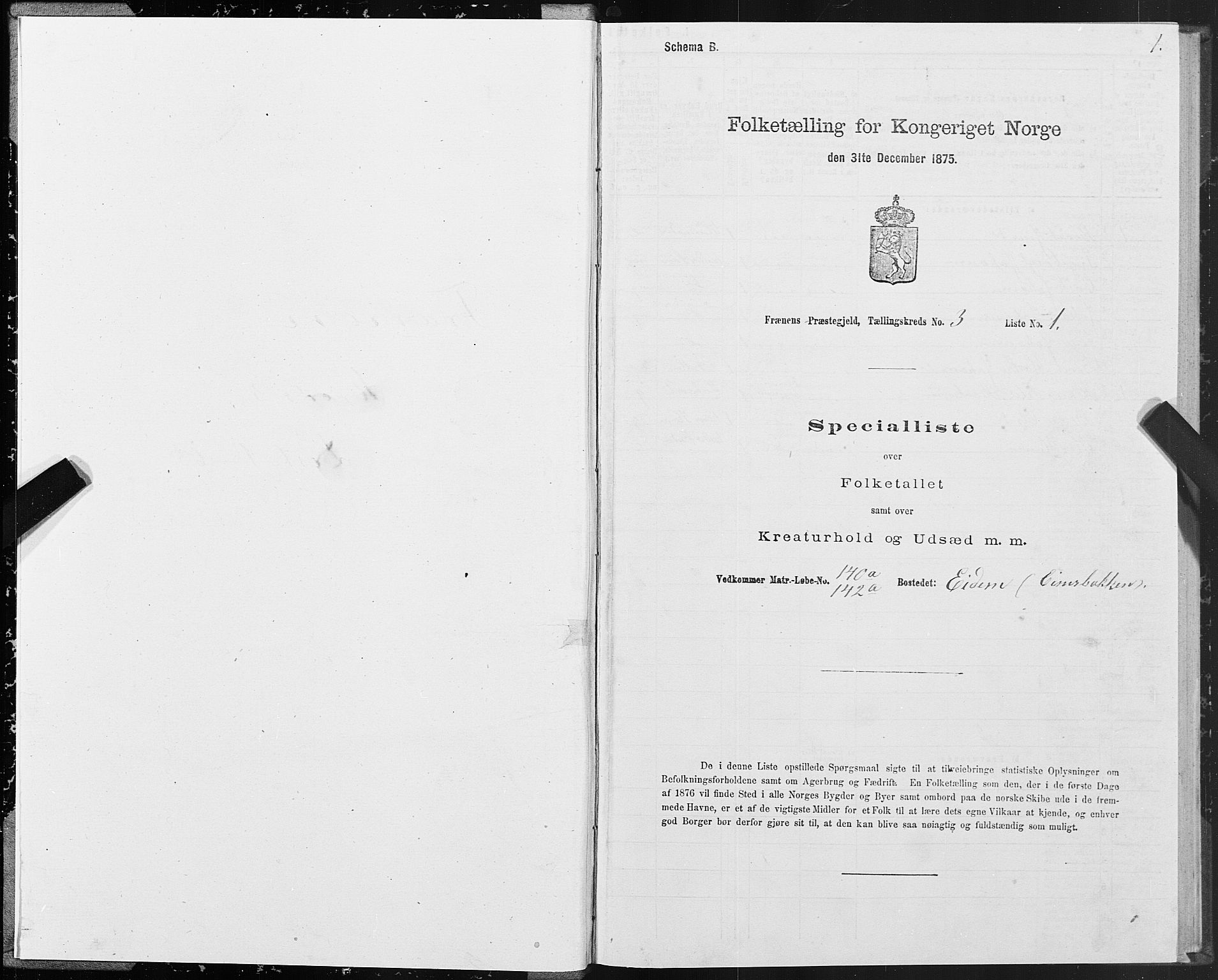 SAT, 1875 census for 1548P Fræna, 1875, p. 2001