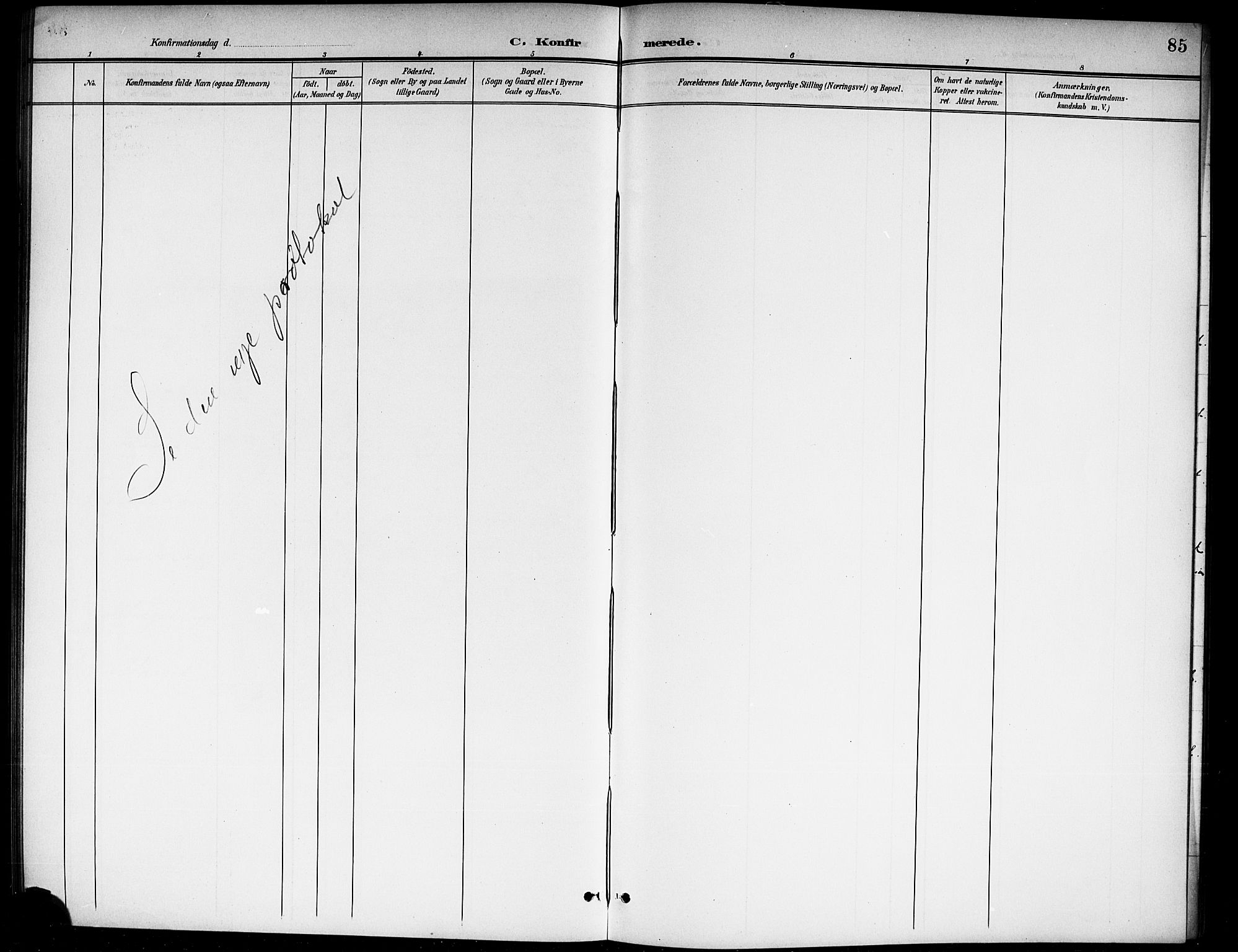 Ås prestekontor Kirkebøker, SAO/A-10894/G/Gb/L0001: Parish register (copy) no. II 1, 1901-1920, p. 85