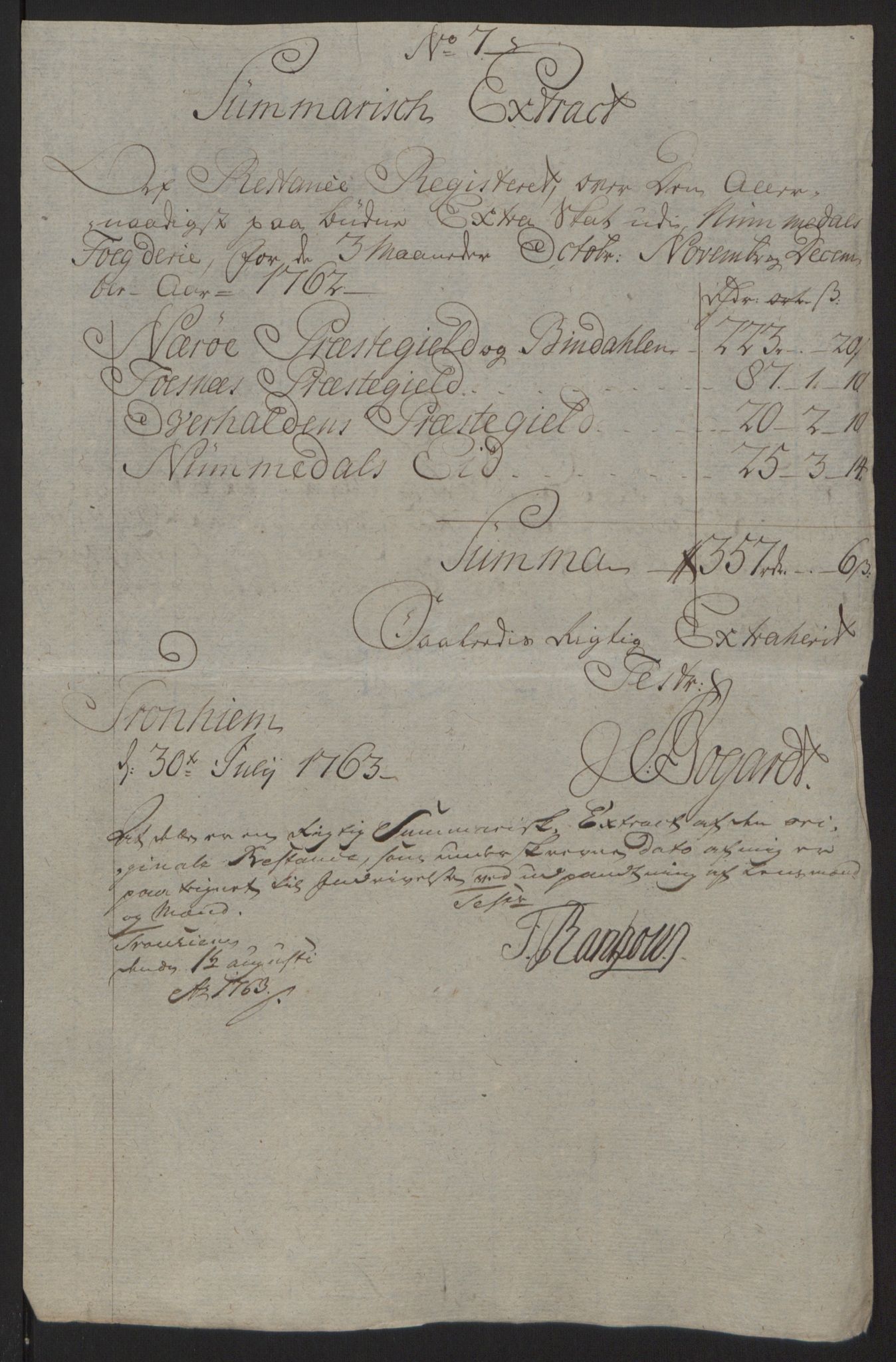 Rentekammeret inntil 1814, Reviderte regnskaper, Fogderegnskap, RA/EA-4092/R64/L4502: Ekstraskatten Namdal, 1762-1772, p. 52