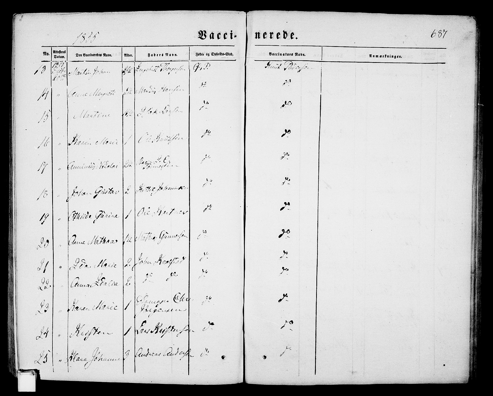 Porsgrunn kirkebøker , SAKO/A-104/G/Gb/L0004: Parish register (copy) no. II 4, 1853-1882, p. 687