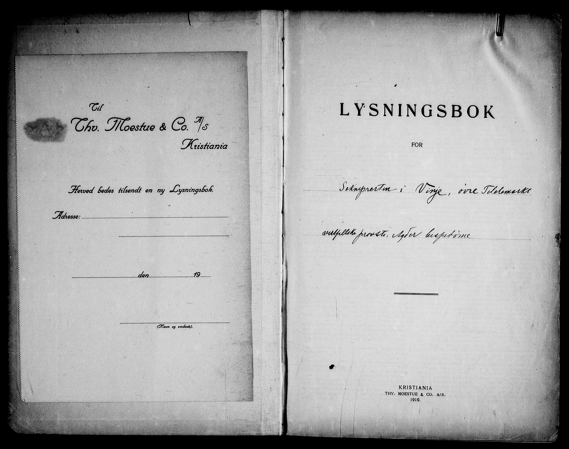 Vinje kirkebøker, SAKO/A-312/H/Ha/L0001: Banns register no. 1, 1919-1969