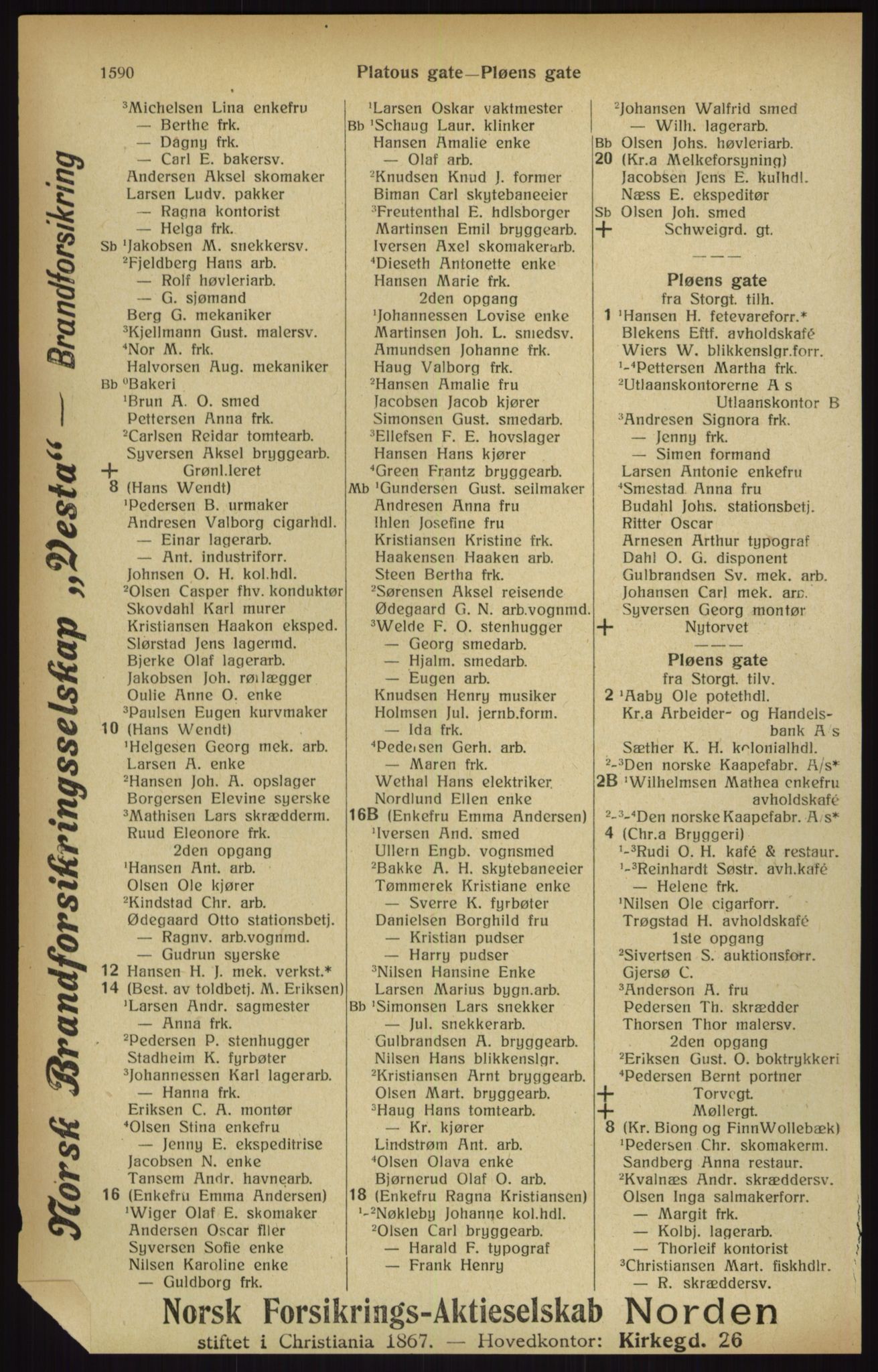 Kristiania/Oslo adressebok, PUBL/-, 1916, p. 1590