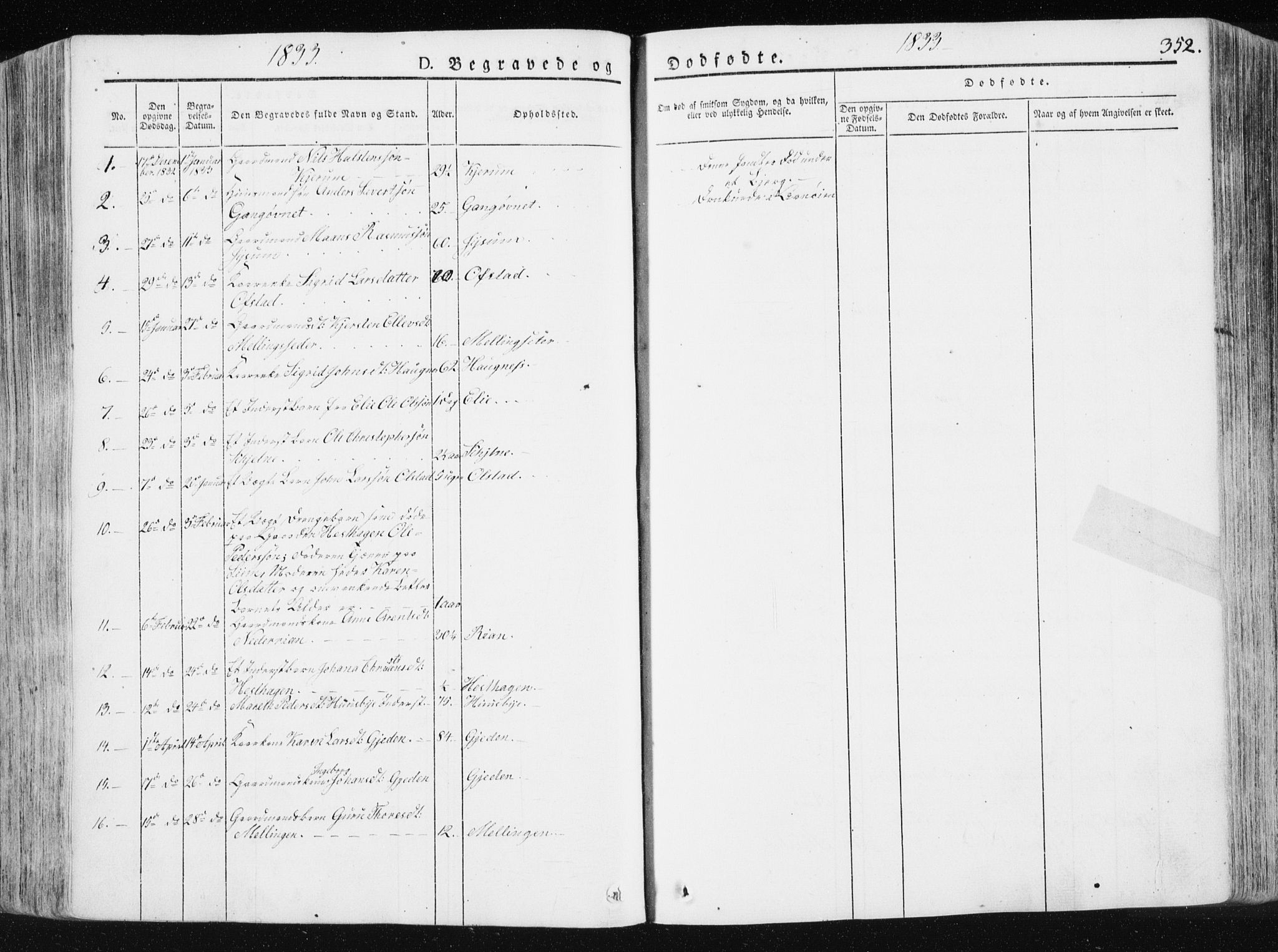 Ministerialprotokoller, klokkerbøker og fødselsregistre - Sør-Trøndelag, AV/SAT-A-1456/665/L0771: Parish register (official) no. 665A06, 1830-1856, p. 352