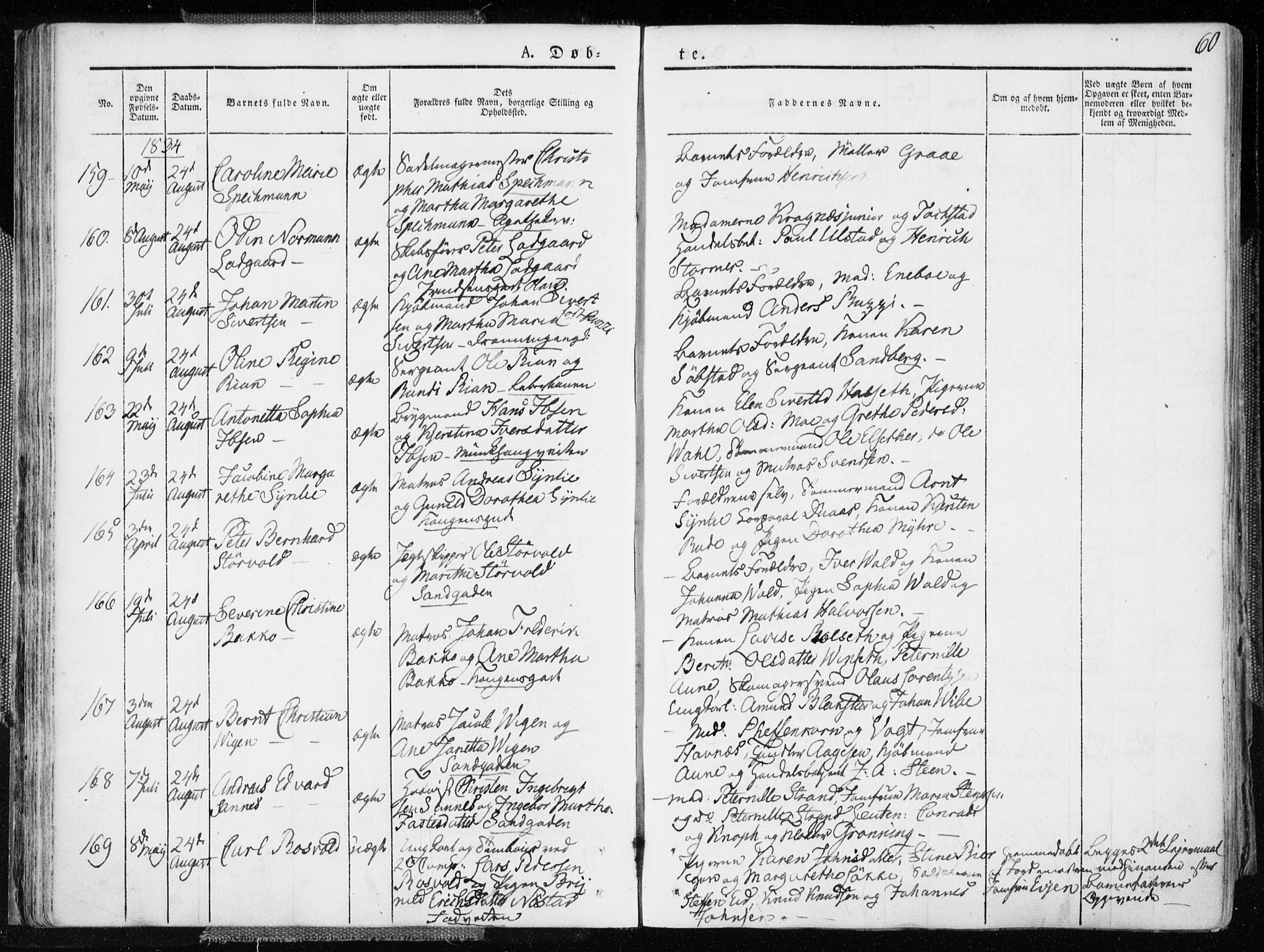 Ministerialprotokoller, klokkerbøker og fødselsregistre - Sør-Trøndelag, SAT/A-1456/601/L0047: Parish register (official) no. 601A15, 1831-1839, p. 60