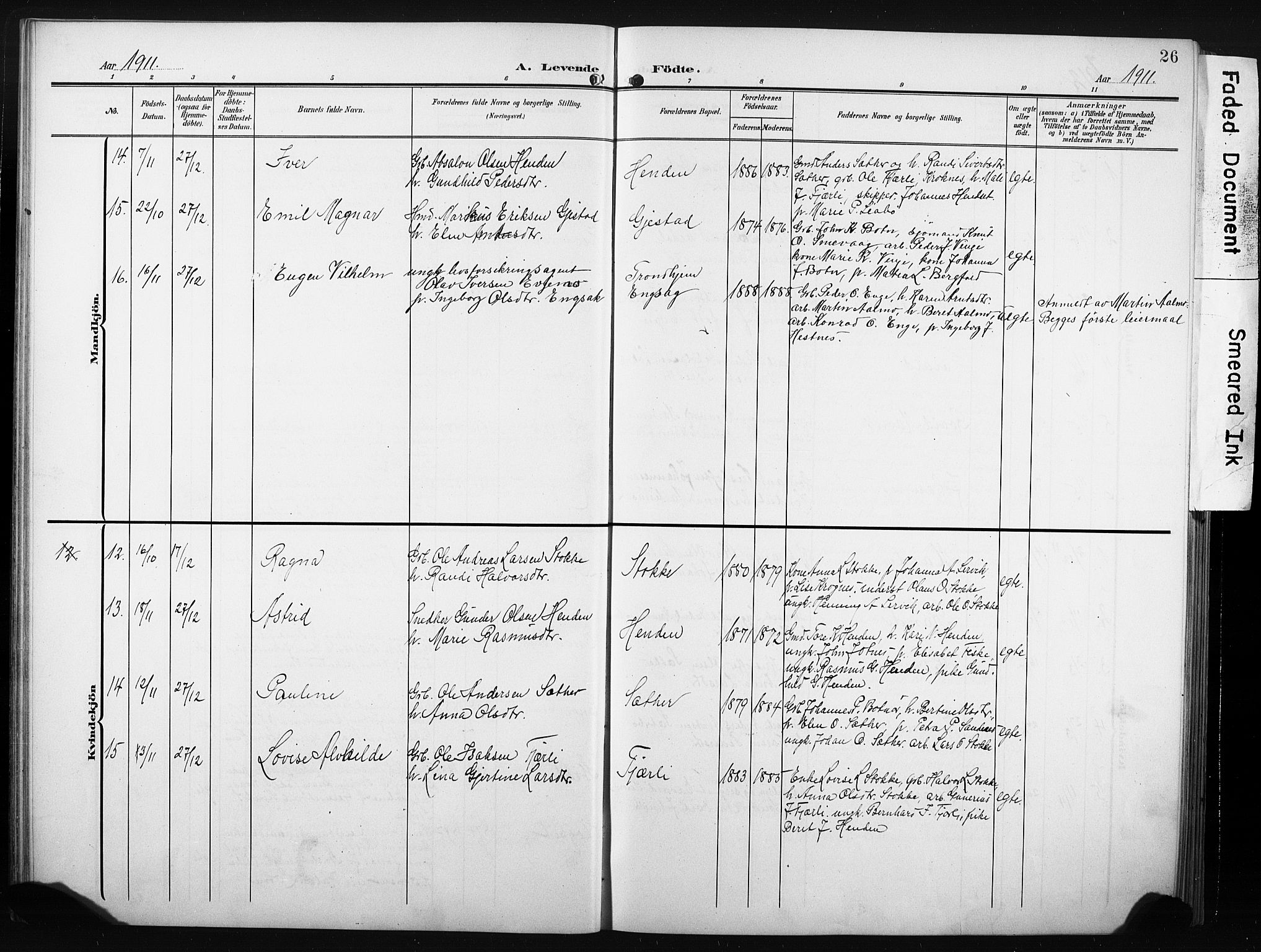 Ministerialprotokoller, klokkerbøker og fødselsregistre - Møre og Romsdal, AV/SAT-A-1454/580/L0927: Parish register (copy) no. 580C02, 1904-1932, p. 26