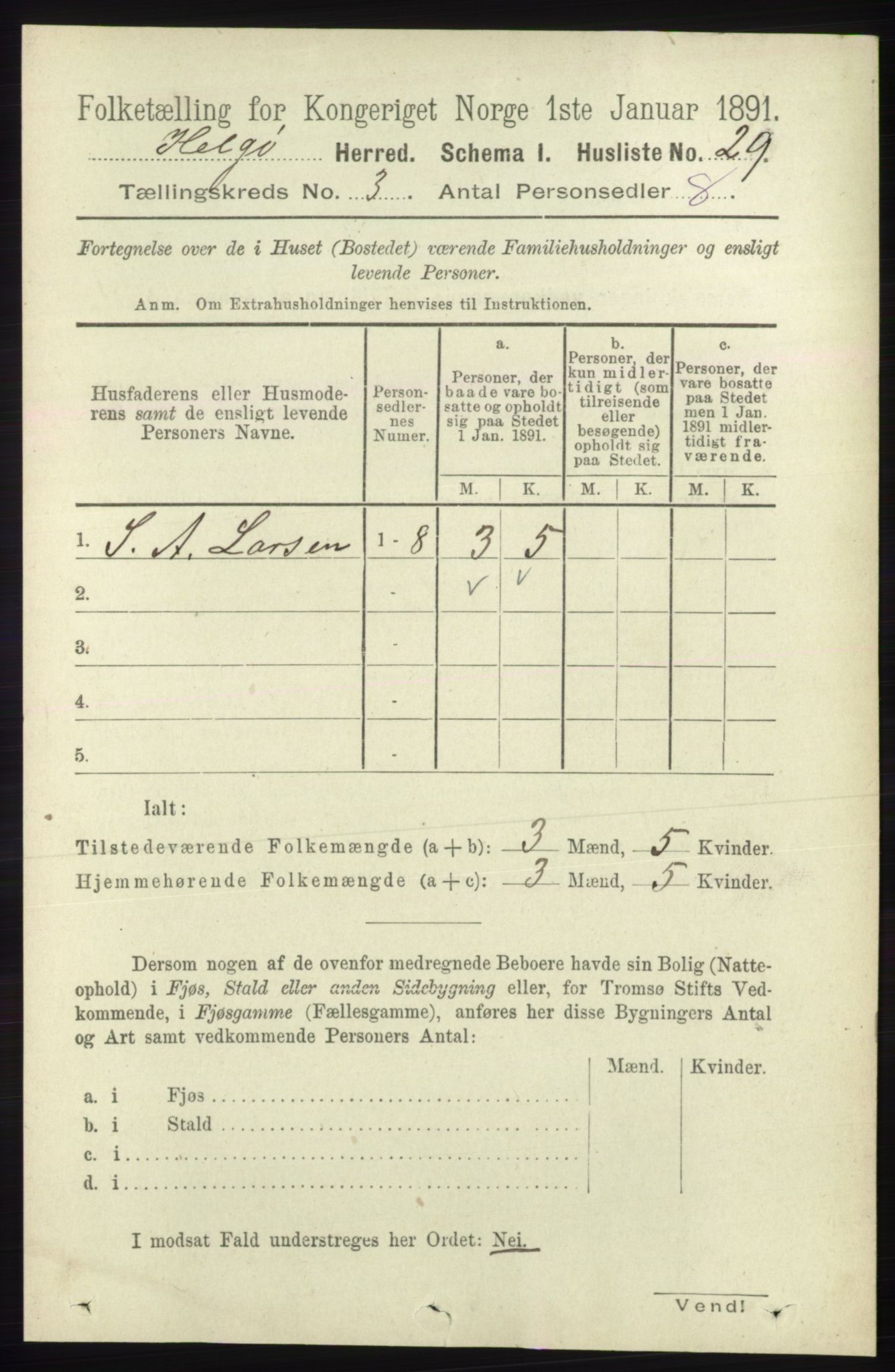 RA, 1891 census for 1935 Helgøy, 1891, p. 729