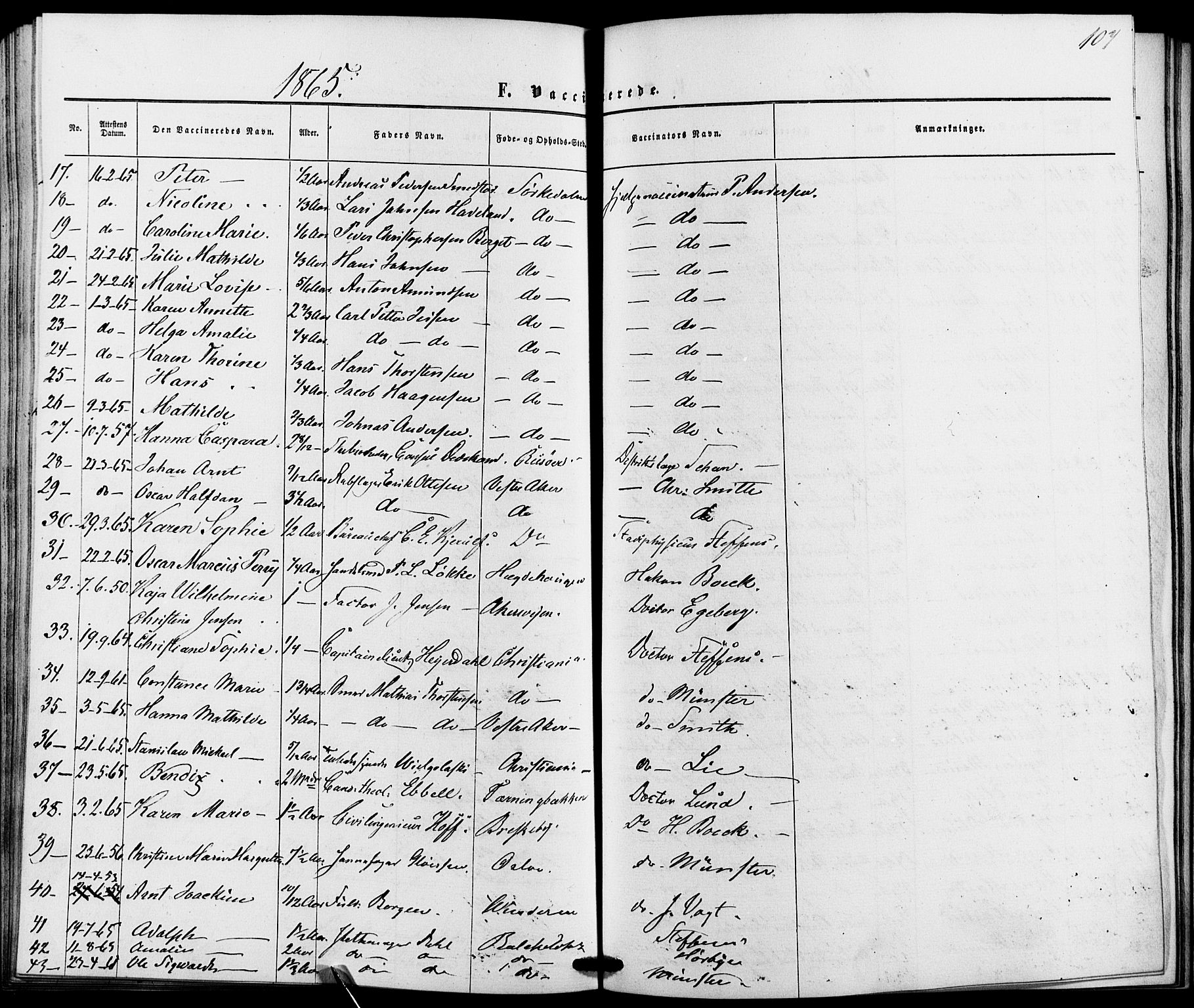 Vestre Aker prestekontor Kirkebøker, AV/SAO-A-10025/K/Ka/L0001: Vaccination register no. 1, 1857-1867, p. 107