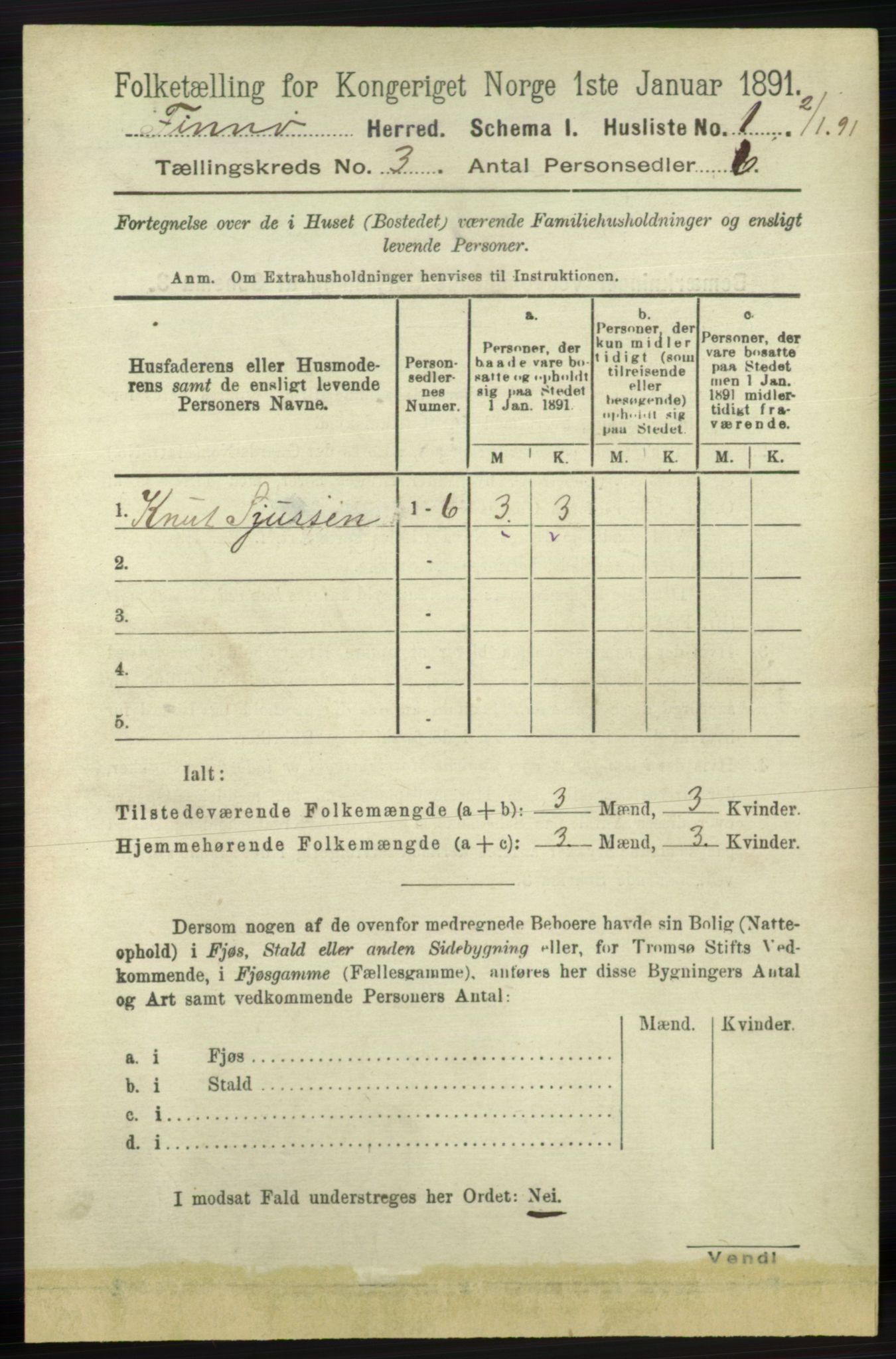 RA, 1891 census for 1141 Finnøy, 1891, p. 411