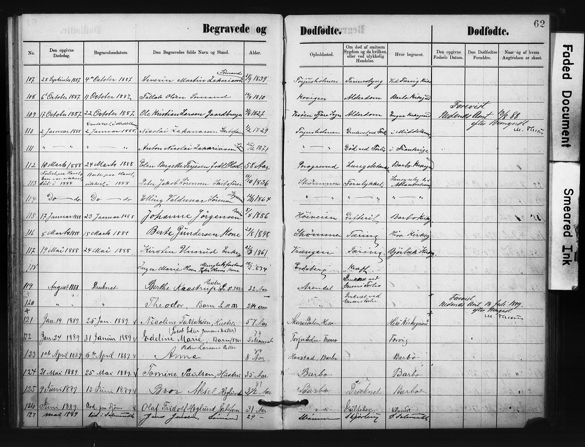 Metodistmenigheten, Arendal, AV/SAK-1292-0011/F/Fa/L0004: Dissenter register no. F-4, 1883-1892, p. 62